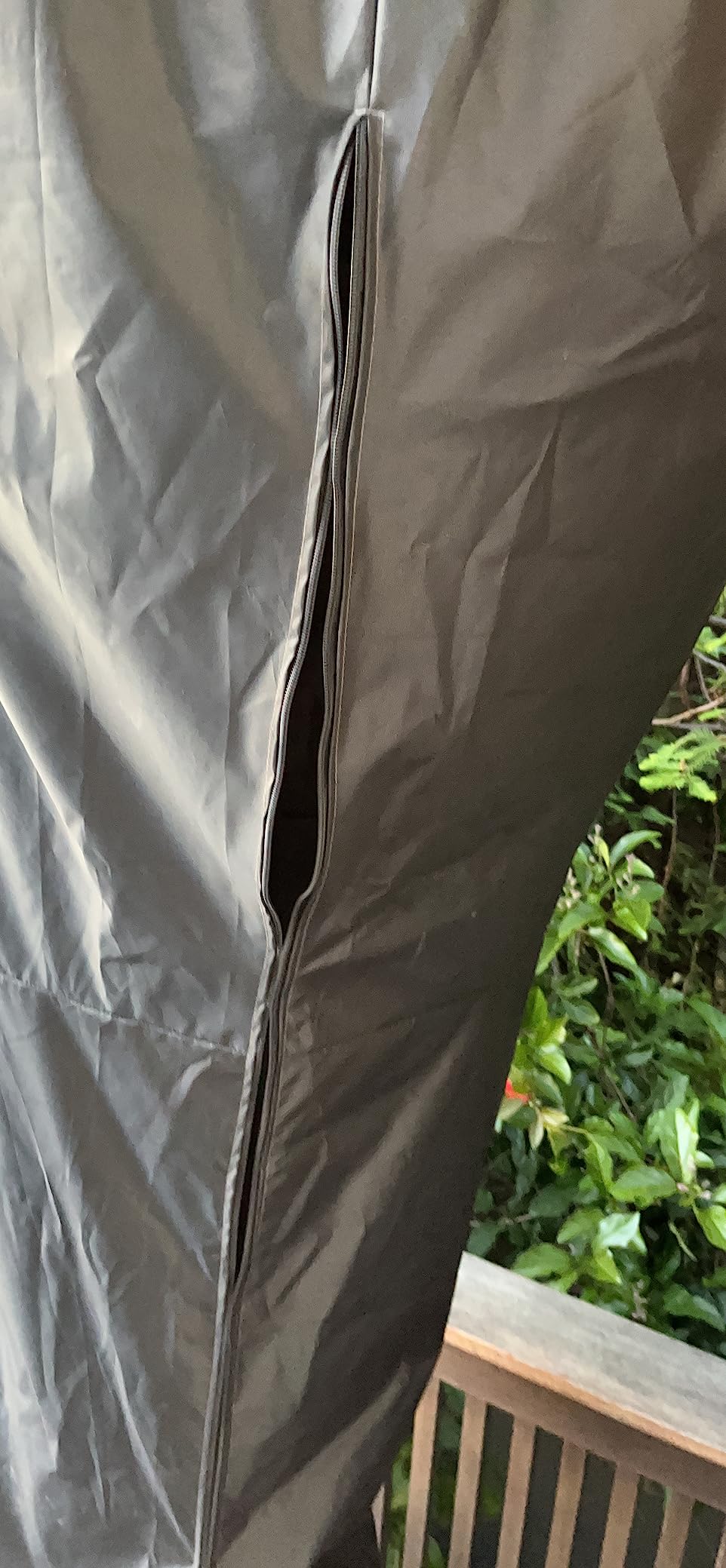 ANSTROUT 420D Patio Heater Cover, Waterproof with Zipper, Outdoor Propane Heater Cover for Any Season, Large Size: 89'H x 33'Dx19'B (Black) customer photo 2