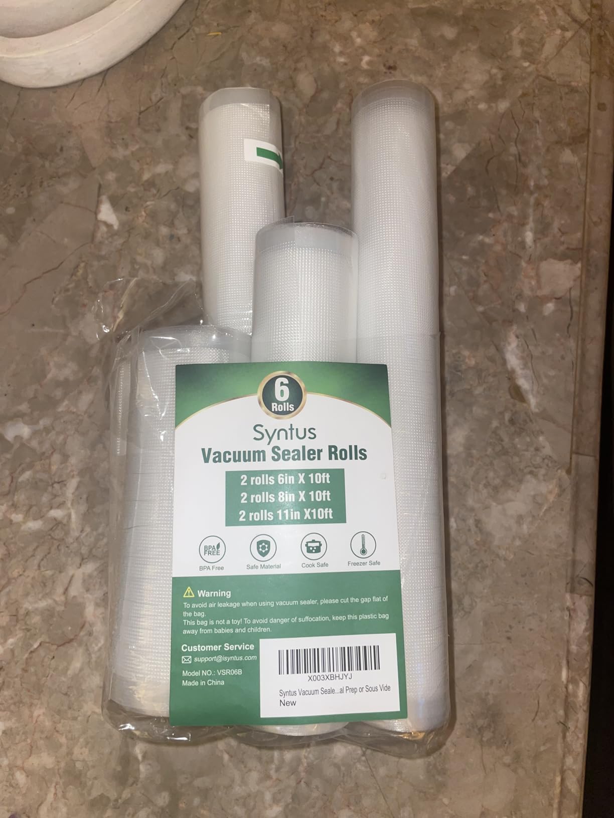 Syntus Vacuum Sealer Bags for Food, 3 Rolls 11