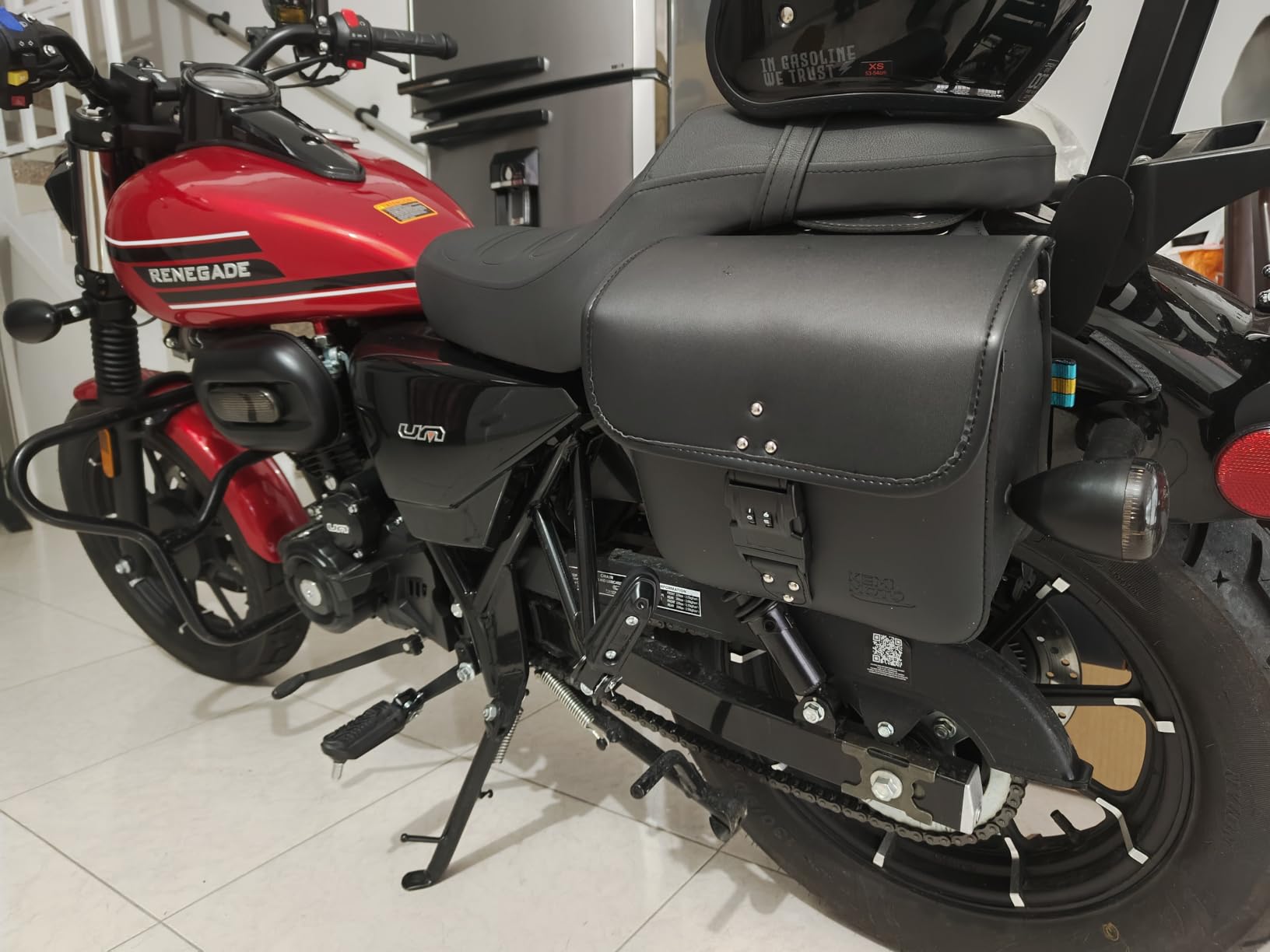 KEMIMOTO Motorcycle Saddlebags with Secure Lock 15L (7.5Lx2) PU Leather customer photo 2