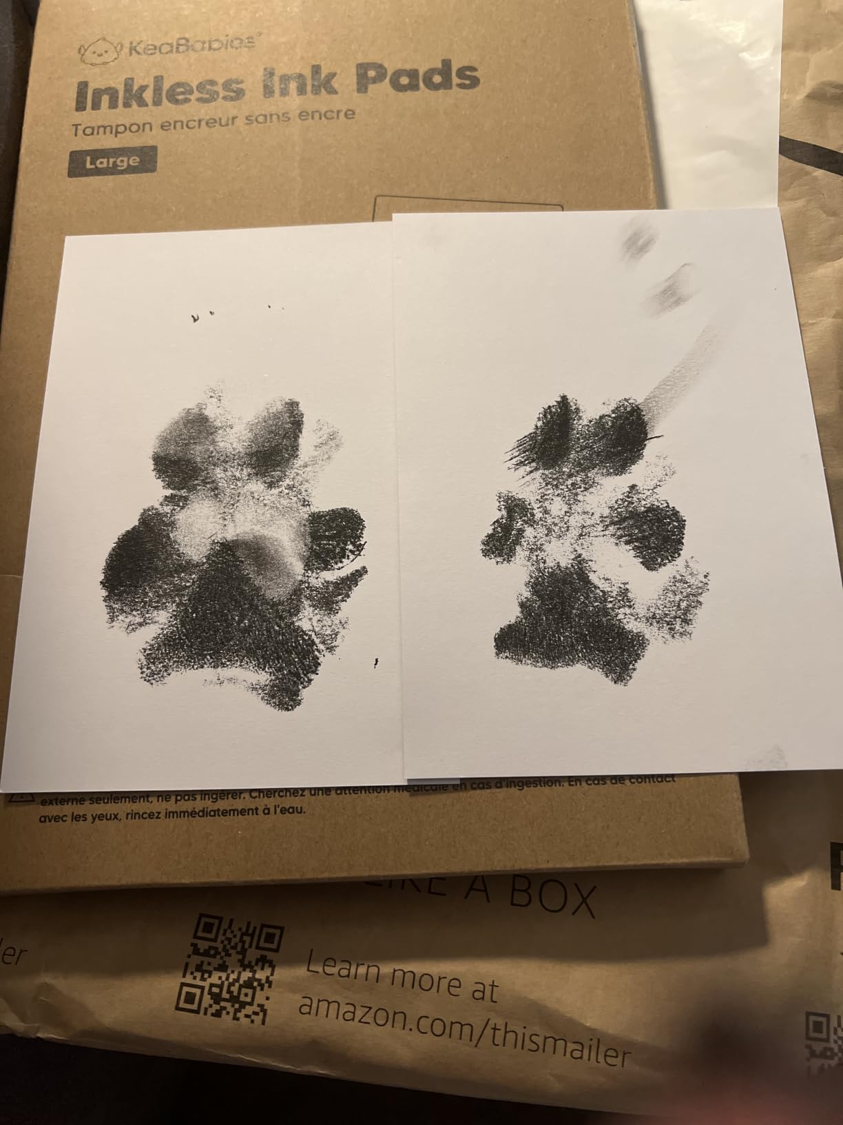 4pk Inkless Baby Hand and Footprint Kit, Mess Free Ink Pads (Jet Black, R) customer photo 1