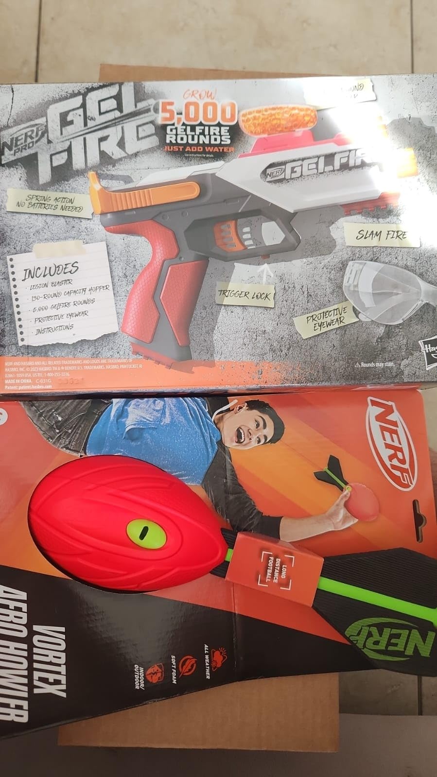Nerf Vortex Aero Howler Foam Ball, Classic Long-Distance Football, Flight-Optimizing Tail, Whistling Sound, Indoor & Outdoor Fun, Christmas Stocking Stuffers for Kids customer photo 1