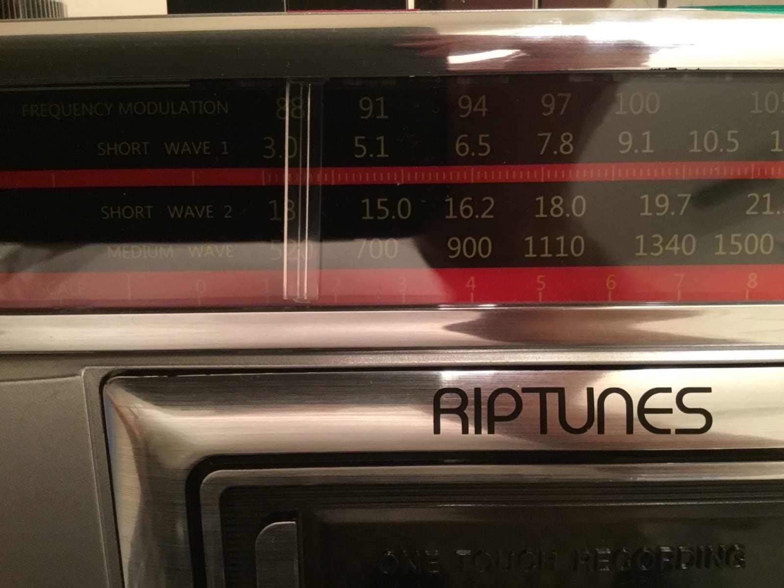 Riptunes Boombox Radio Cassette Player Recorder, AM/FM -SW1/SW2 Radio, Wireless Streaming, USB/Micro SD Slots, Aux in, Headphone Jack, Classic 80s Style Retro, Black customer photo 1
