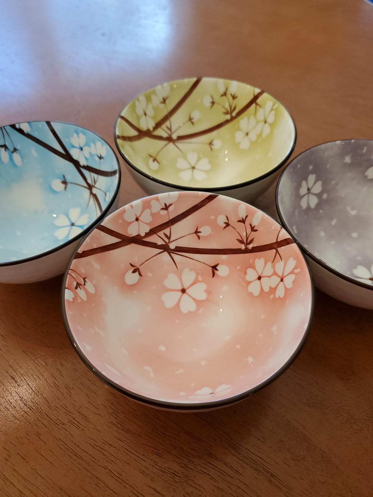 VanEnjoy Set of 4 Japanese Style Ceramic Rice Bowl with Chopsticks in Gift Box,Vintage Blue Hand Painted Pattern Bowls Set,Underglazed Dinnerware,For Dessert Snack Cereal Soup customer photo 2