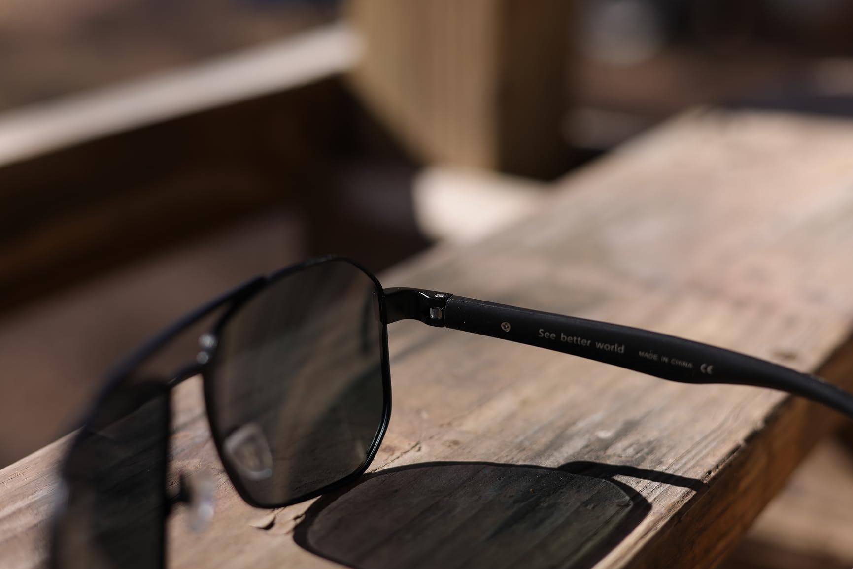 Luenx Aviator Polarized Sunglasses for Men: Square UV400 Driving customer photo 2