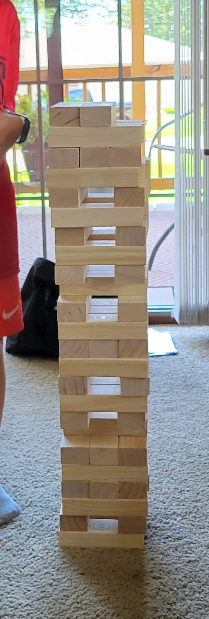 SPORT BEATS Outdoor Games Large Wooden Tower Stacking Game Stack up to 4 FT customer photo 1