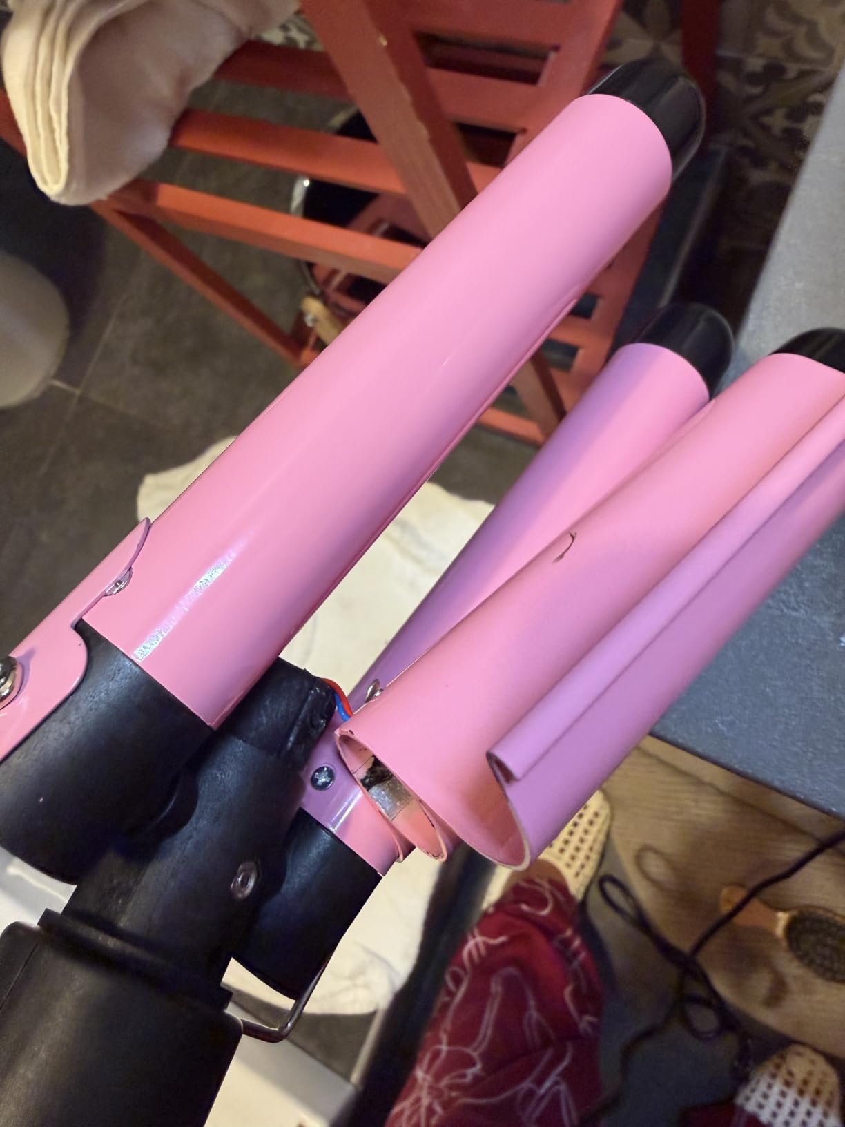 TOP4EVER 3 Barrel Curling Iron, 1-Inch Hair Crimper Tool for Women customer photo 2