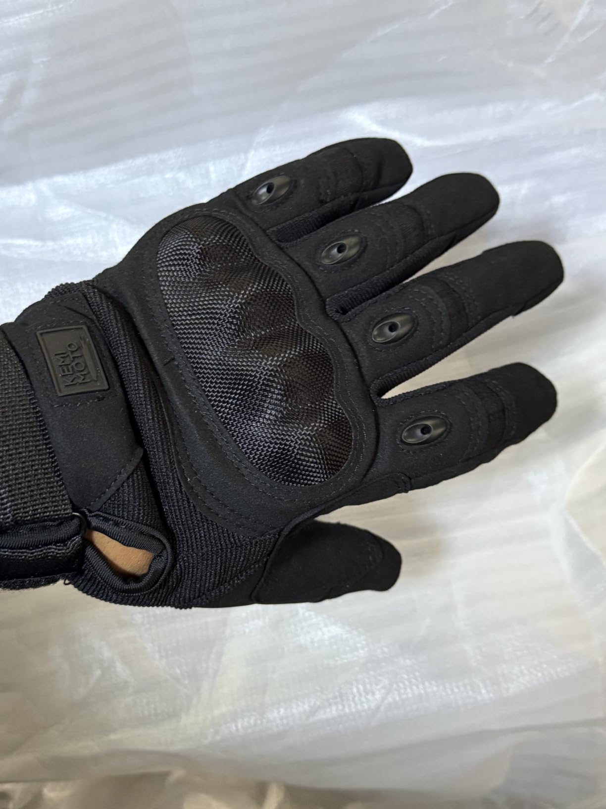 KEMIMOTO Tactical Gloves for Men, Touchscreen Motorcycle Gloves with Hard Shell & Palm Padding for Sports Motorcycle Cycling Tactical Airsoft Paintball Hunting Hiking Camping Climbing customer photo 1