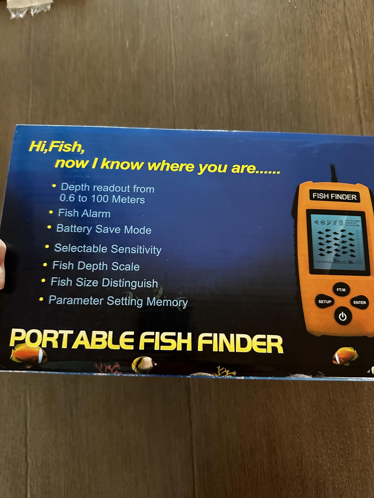 Handheld Fish Finder Portable Fishing Kayak Fishfinder Fish Depth Finder Fishing Gear with Sonar Transducer and LCD Display customer photo 1