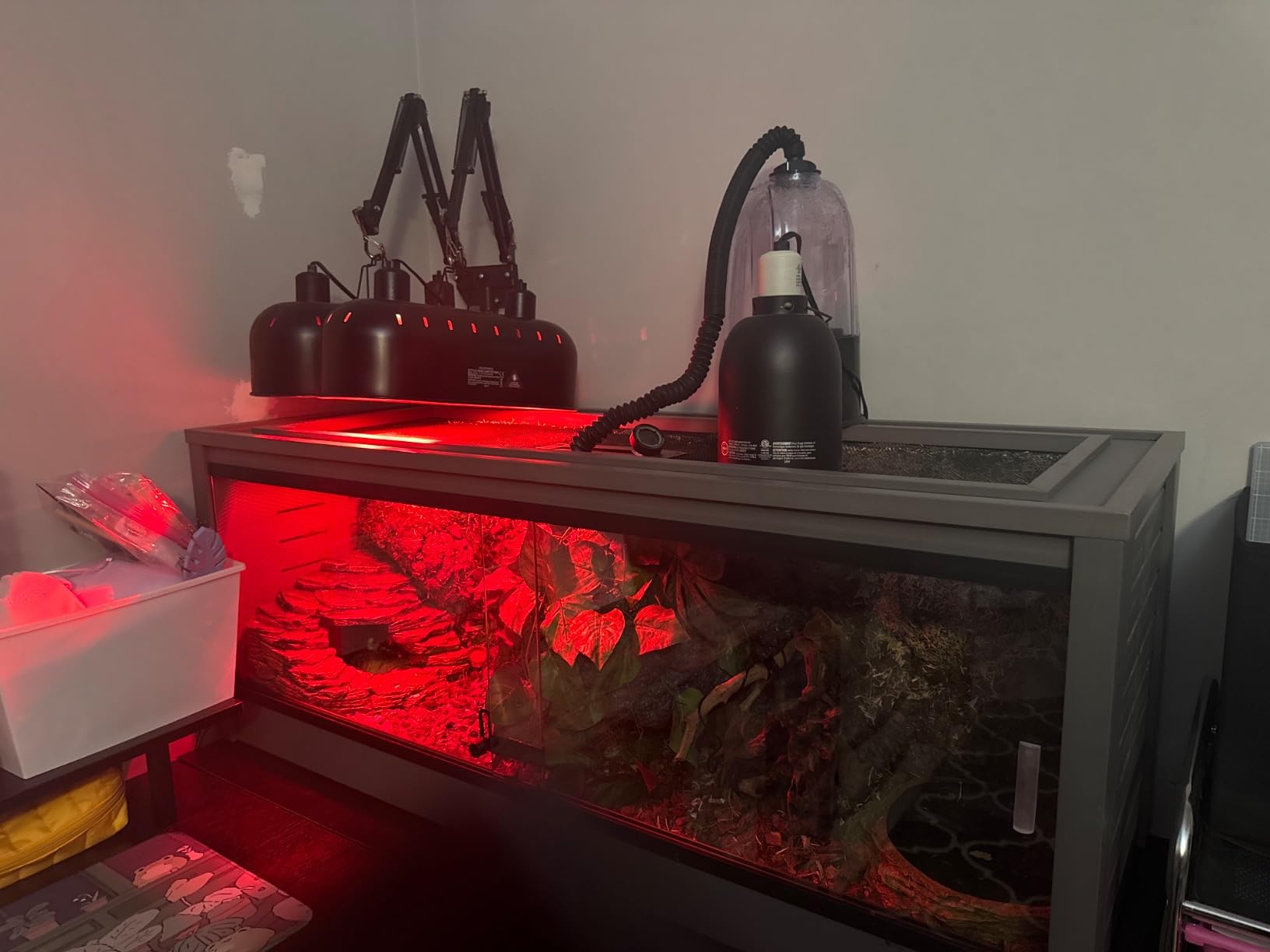 DXOPHIEX 15inch Dual Reptile Light Fixture Dual Reptile Heat Lamp customer photo 2