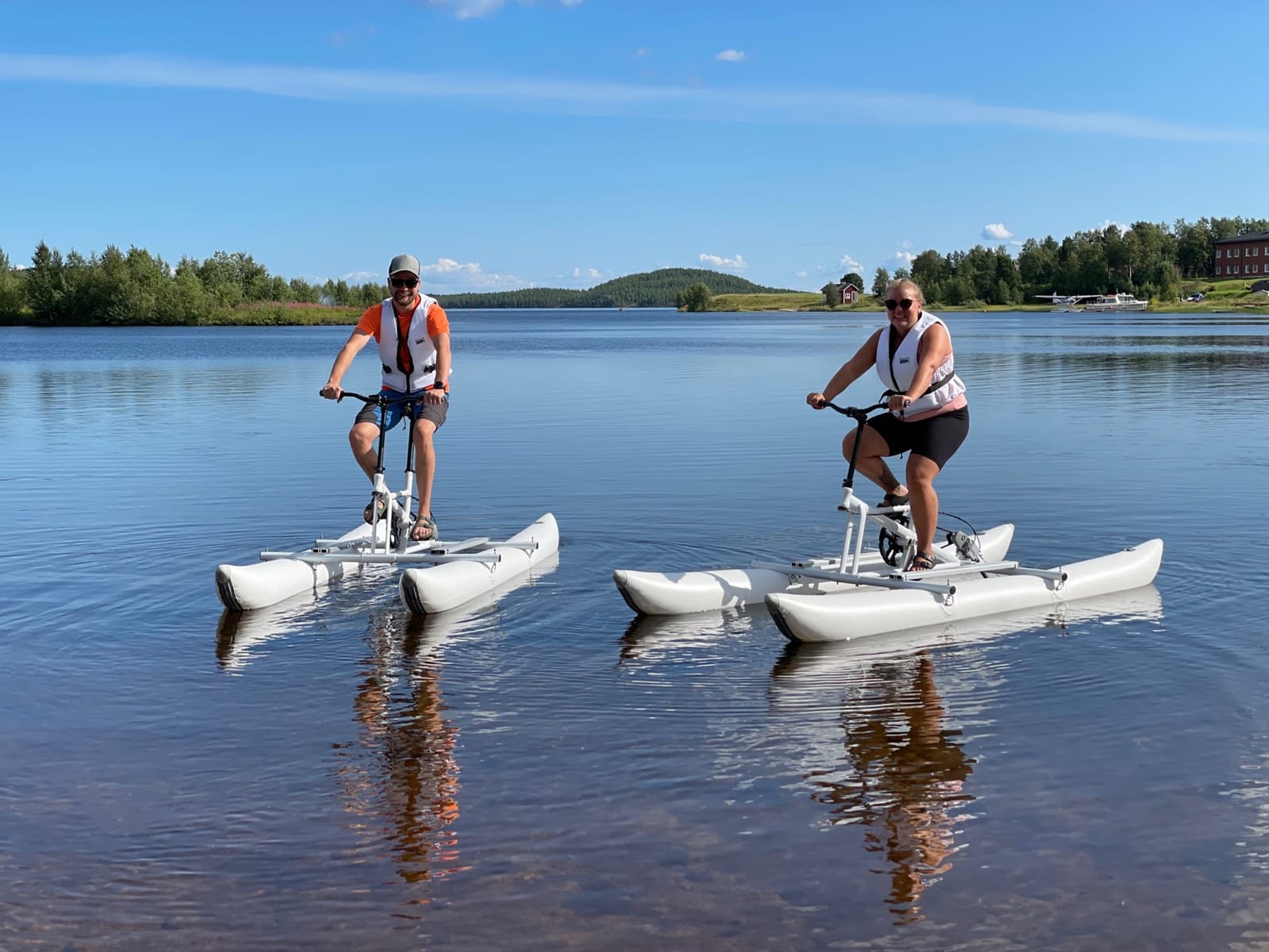 Water Bikes, Inflatable Kayak Bikeboat for Lake, Water Sports Touring Kayaks Sea Pedal Bicycle Boat for Sport Fun Fishing customer photo 2