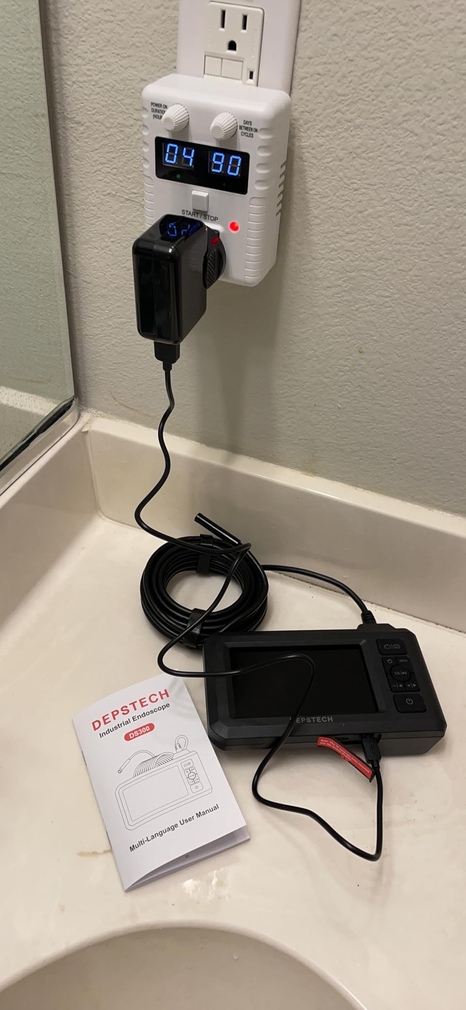 DEPSTECH Endoscope Camera with Light, Dual Lens Inspection Borescope 16.5FT customer photo 2