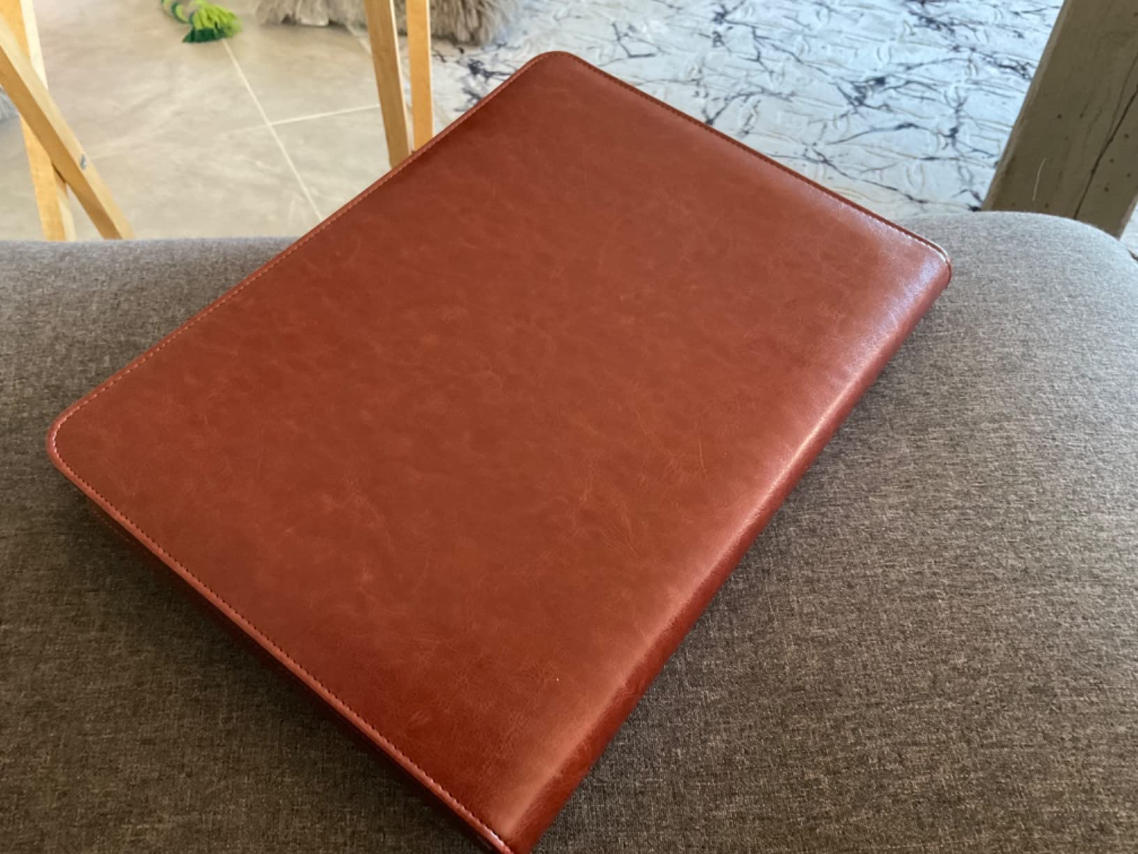 WRIYES Zippered Padfolio Organizer, 10.2 Inch Portfolio Folder, Brown customer photo 1
