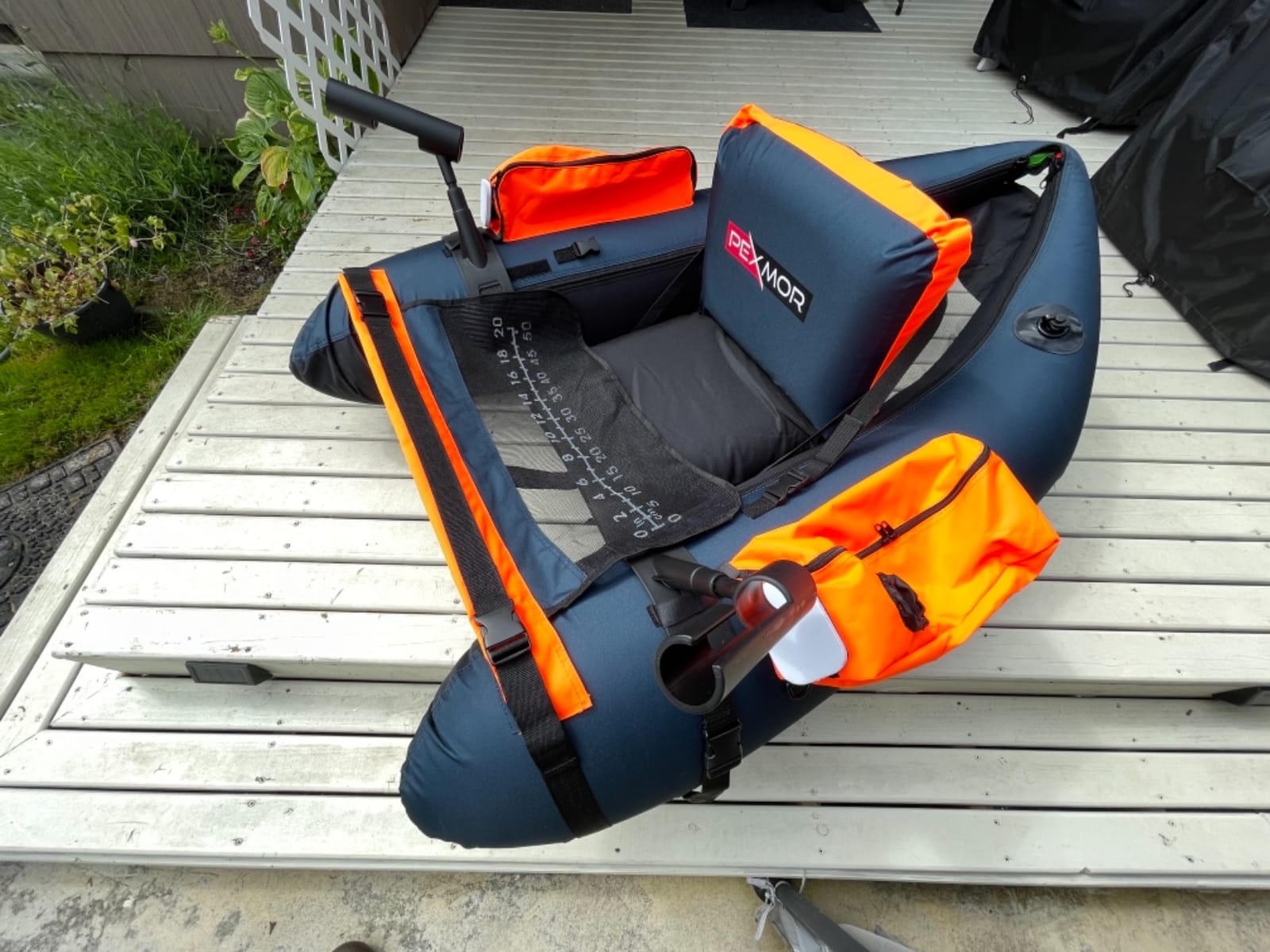 Inflatable Fishing Float Tube, Float Tubes for Fishing w/Rod Holder | Fish Ruler | Pump | Carry Bag | Adjustable Straps| Storage Pockets, 350LBS Capacity Fly Fishing Belly Boat customer photo 2