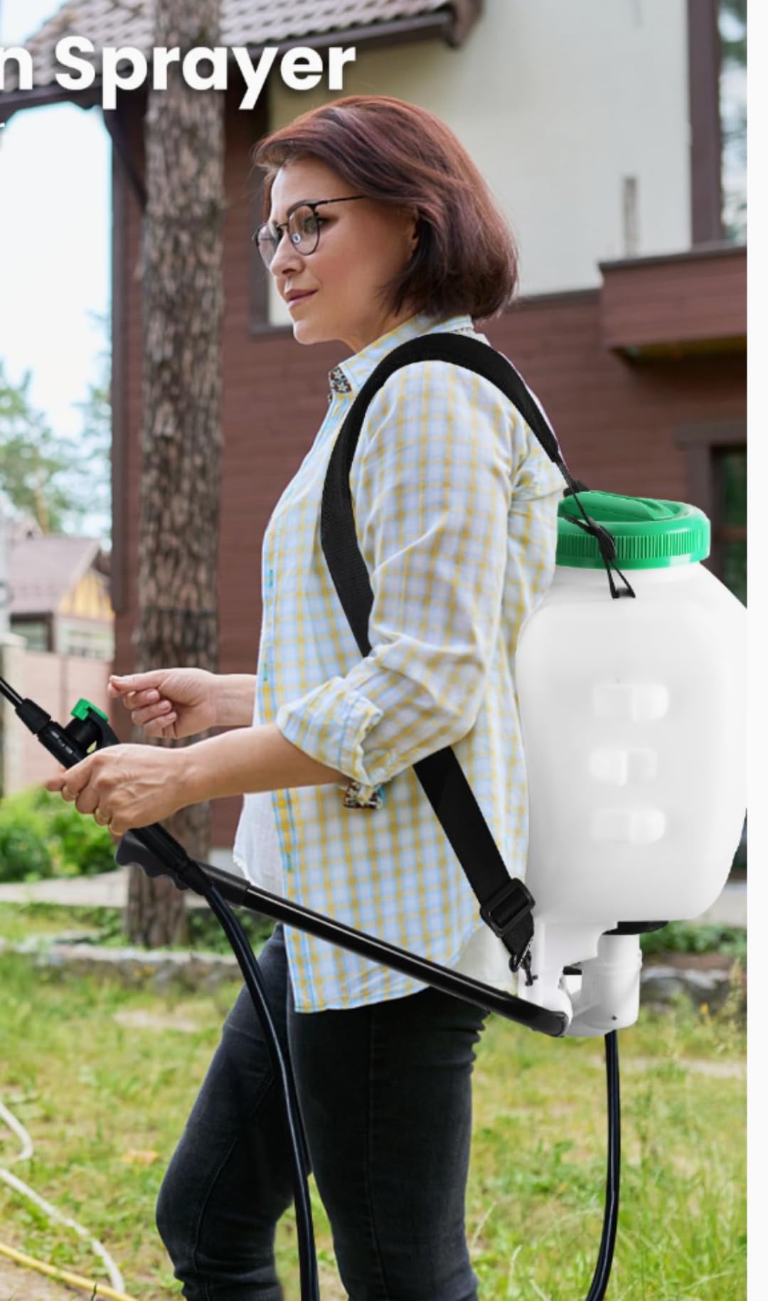 REALWORK 4-Gallon Backpack Sprayer with Padded Shoulder Strap for Pests & Weeds, Watering Garden, and Spraying Plants, in Translucent White customer photo 1