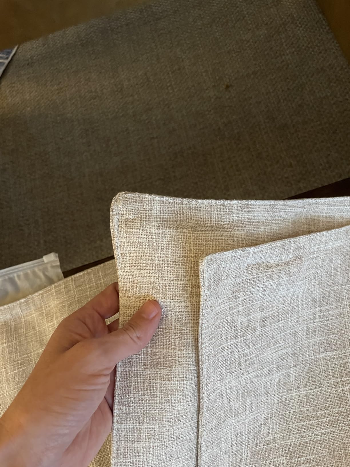 homing Faux Cotton Linen Placemats Set of 6, Cloth Dining Table Mats customer photo 2