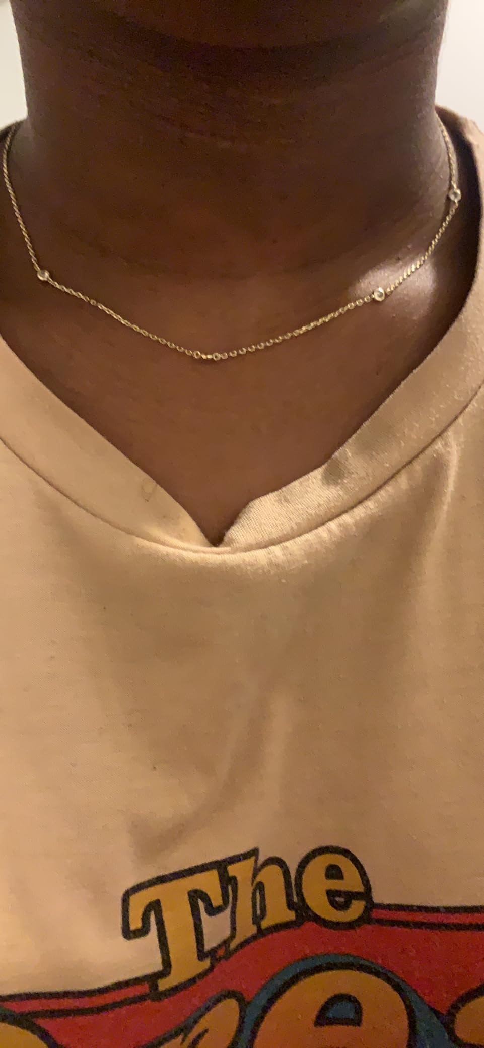 PAVOI Layering Necklace for Women, 14K Gold Plated Station CZ Chain customer photo 1
