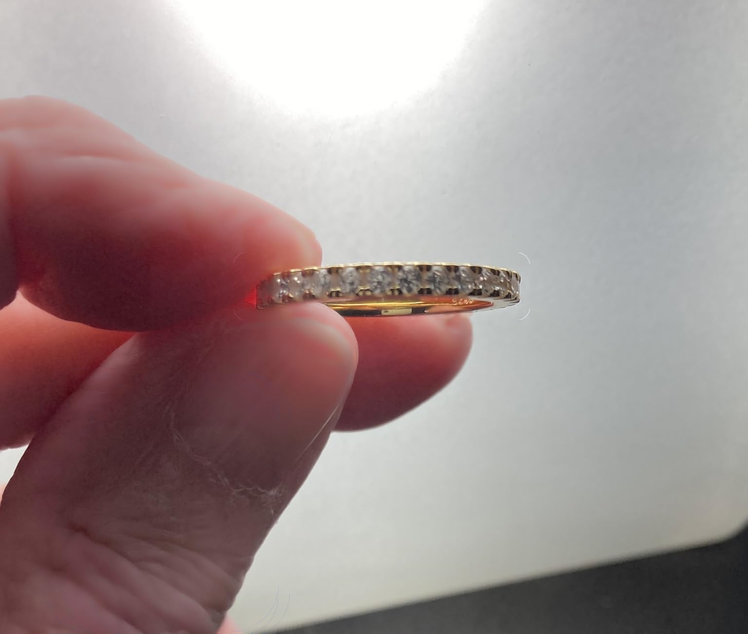 Bo.Dream Cubic Zirconia Eternity Rings Wedding Band 925 Sterling Silver customer photo 2
