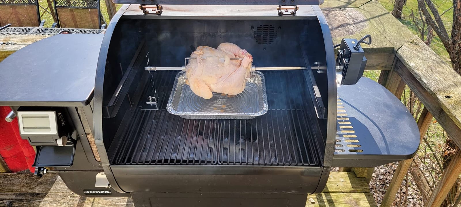 Universal Rotisserie Grill Kit, 360° Automatic Rotating Rotisserie Kit customer photo 1