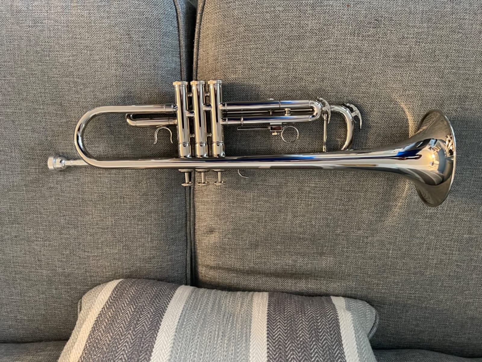 Student Bb Trumpet, Gold Finish Brass for School Band Orchestra Beginners customer photo 1