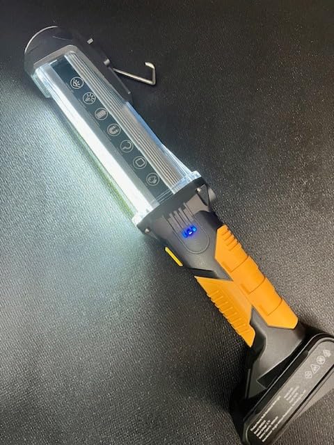 WARSUN Rechargeable COB LED Work Light-Magnetic Hands-Free Trouble Light with Hook, IPX4 Waterproof for Garage Repair, Mens Gifts-Emergency Light Tool for Adults Men Dad (Yellow)​ customer photo 1