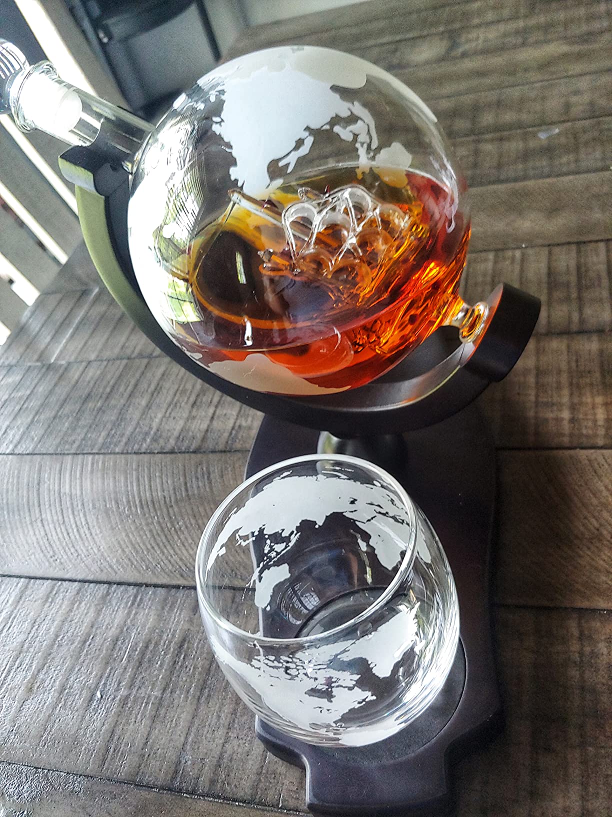 Whiskey Gifts for Men, Whiskey Decanter Set with 4 Glasses in Gift Box by Verolux | Elegant Twisted Design with Glass Stopper - Liquor, Bourbon, Brandy, Gin, Rum, Tequila, Vodka, Cognac customer photo 2