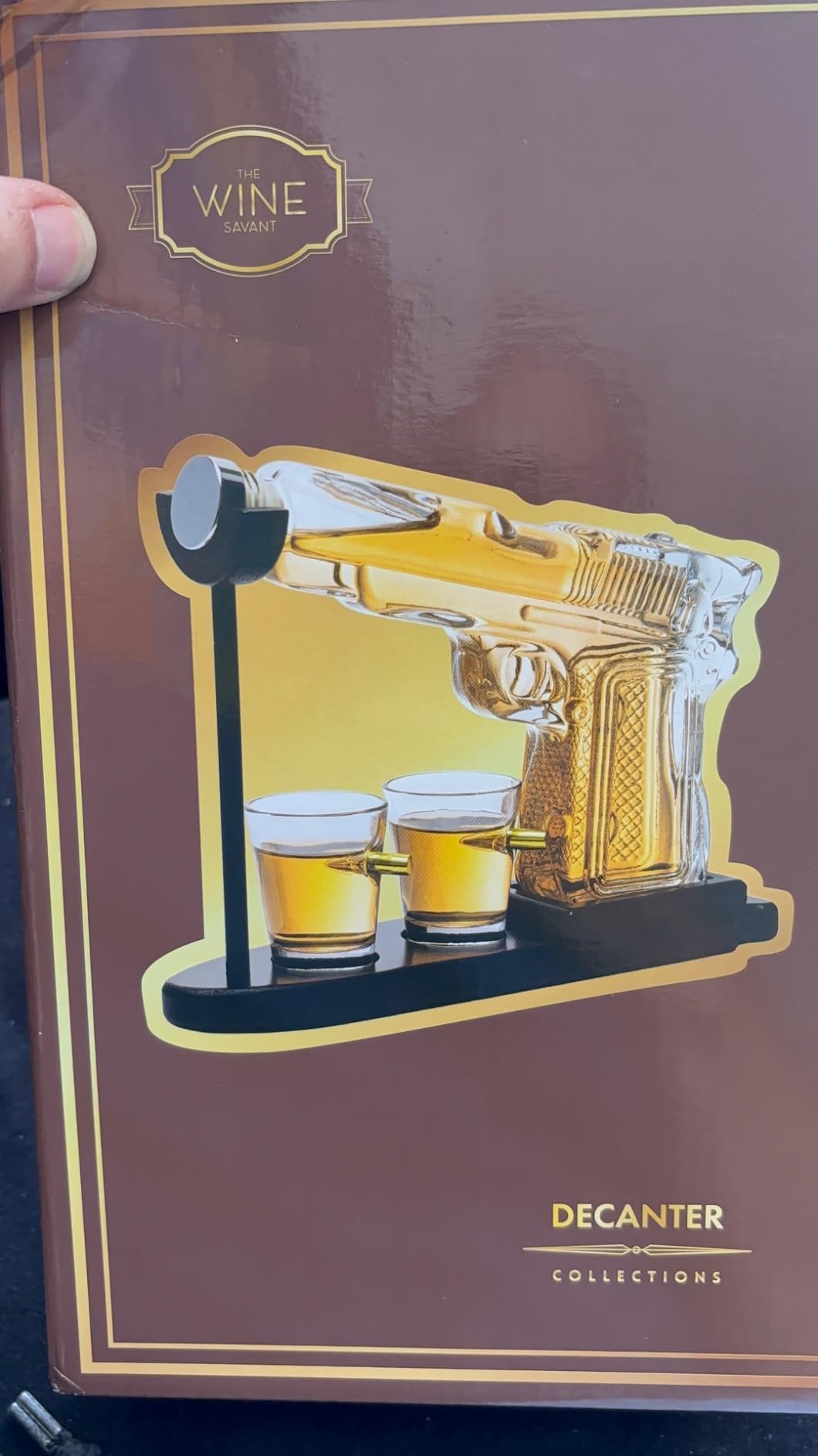 Whiskey Gun Decanter Set + 2 Bullet Glasses - Birthday Pistol Gifts for Men, Boyfriends Who Have Everything, Whiskey Gifts for Dad, Father, Husband, Boyfriend & Military Enthusiasts, Liquor Dispenser customer photo 2