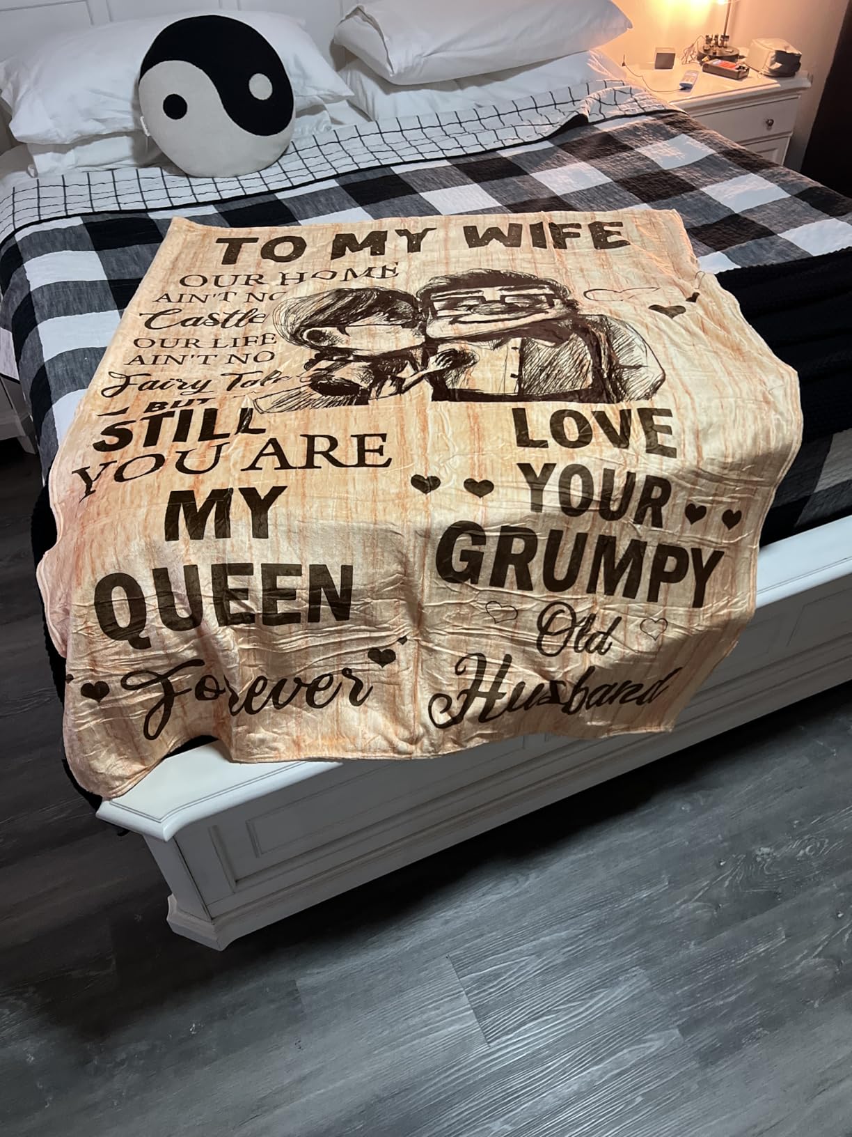 CENSIHER Gift for Wife from Husband, Anniversary Blanket Gifts for Women | to My Wife Birthday Christmas Valentine's Mother's Day Blanket, Healing Thoughts Presents for Her customer photo 2