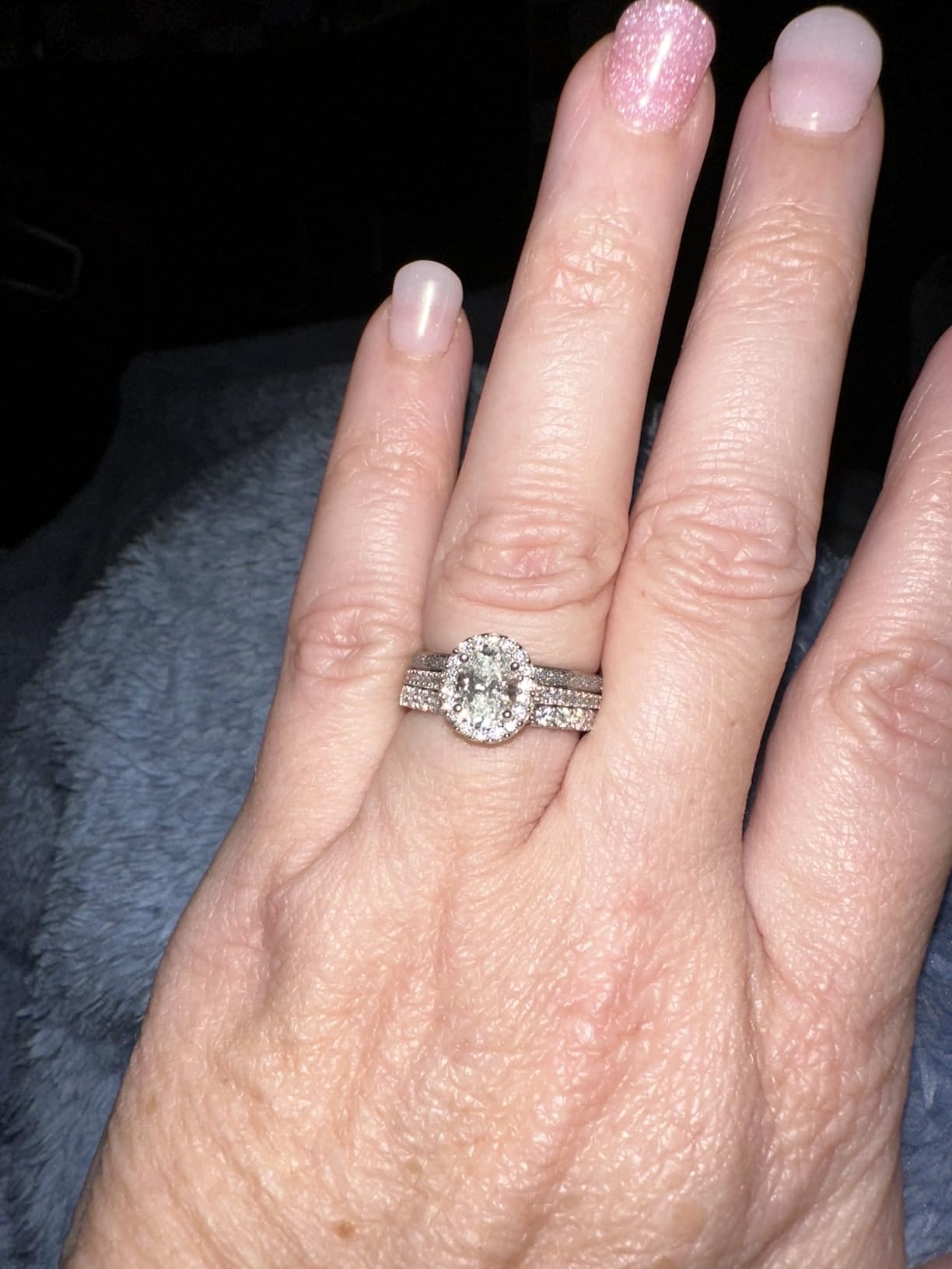 Houston Diamond District 1.75 to 5.75 Lab Grown Diamond Halo Engagement Ring customer photo 1