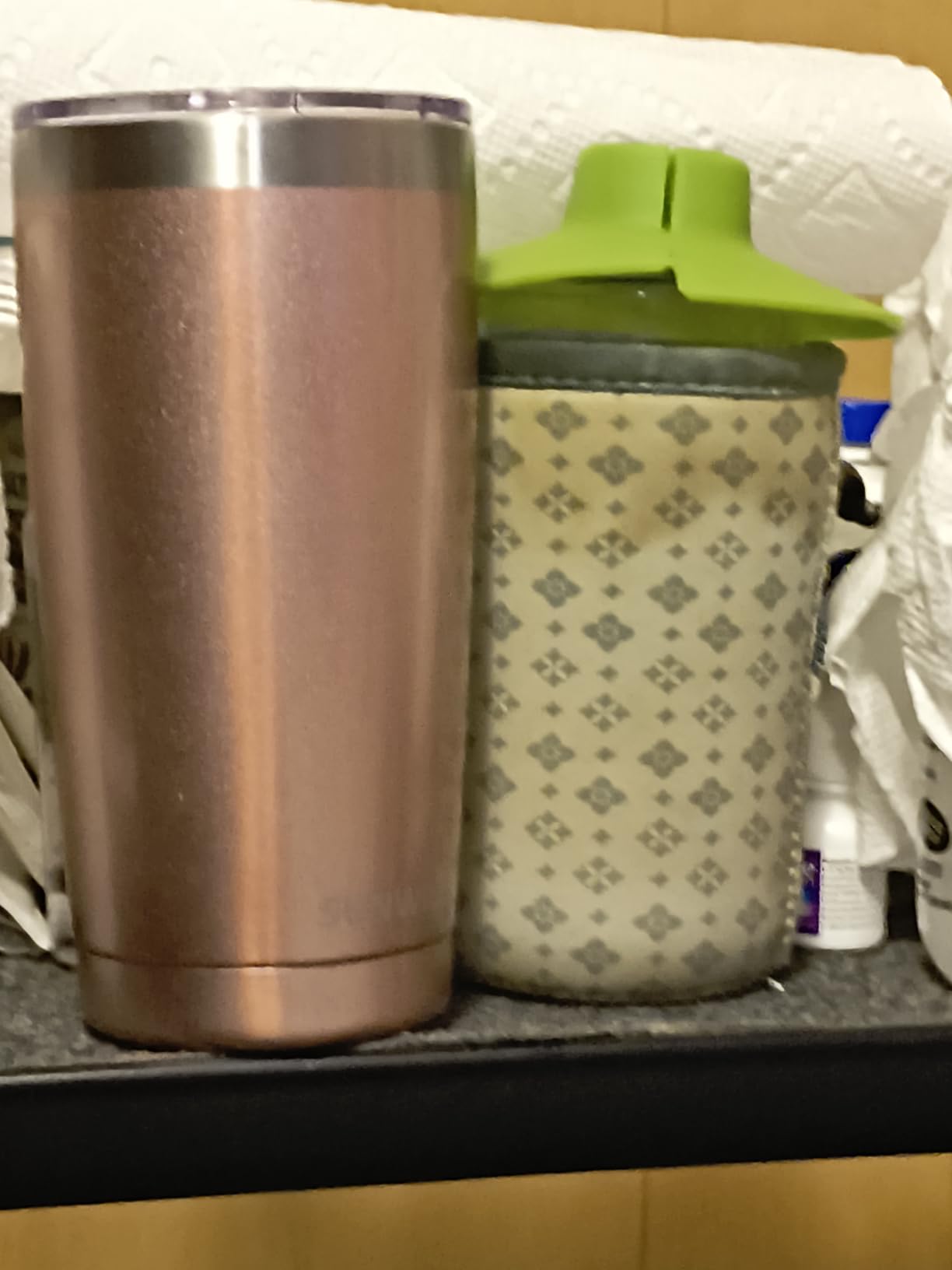 SUNWILL Travel Coffee Mug Set of 2, 20 oz Tumbler with Lid, Insulated Stainless Steel Cup for Water, Tea, Ice, Rose Gold & Cool Grey customer photo 2