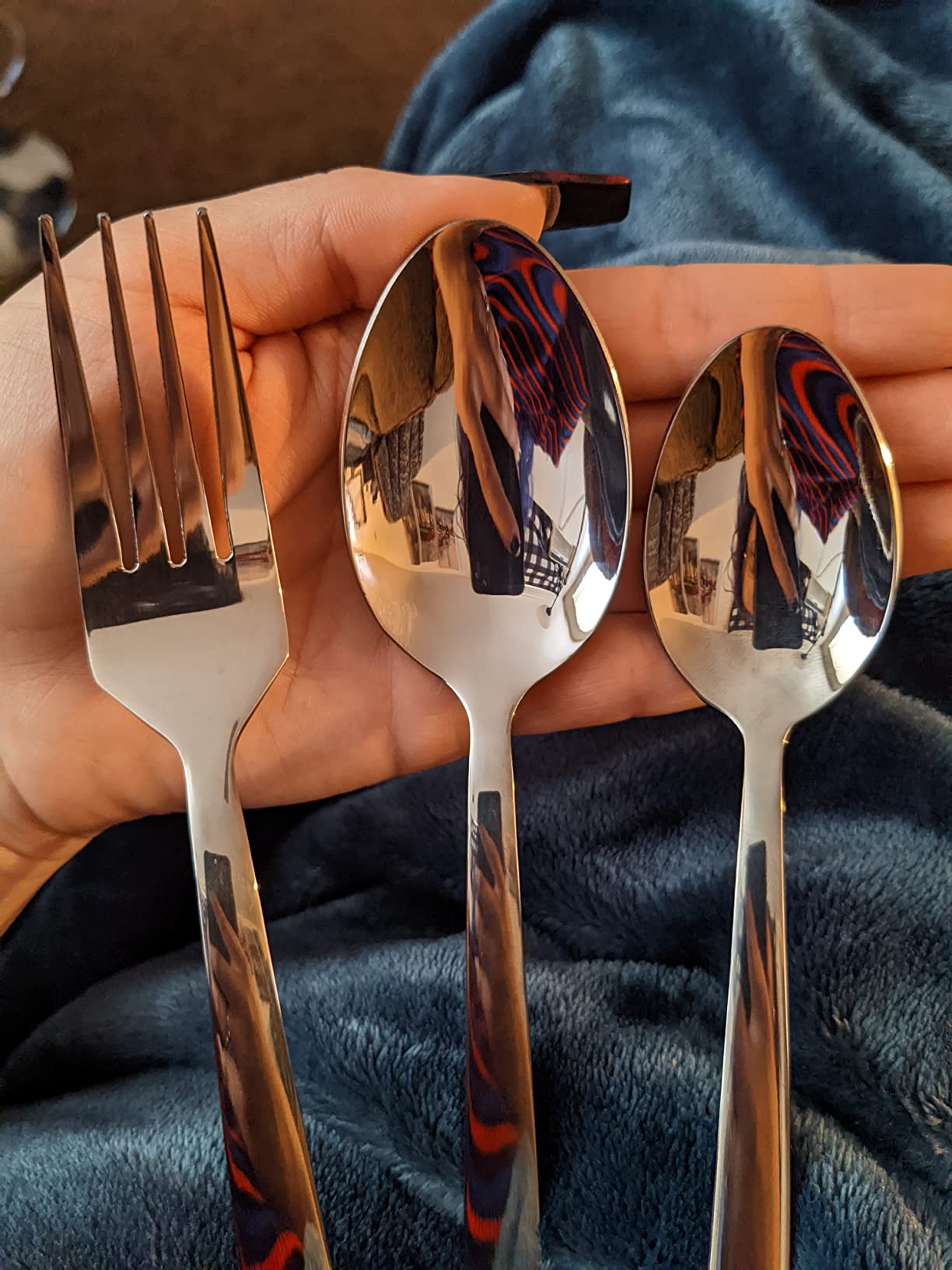 Briout Gold Silverware Set for 8, 40 Pieces Flatware Set Stainless Steel customer photo 2