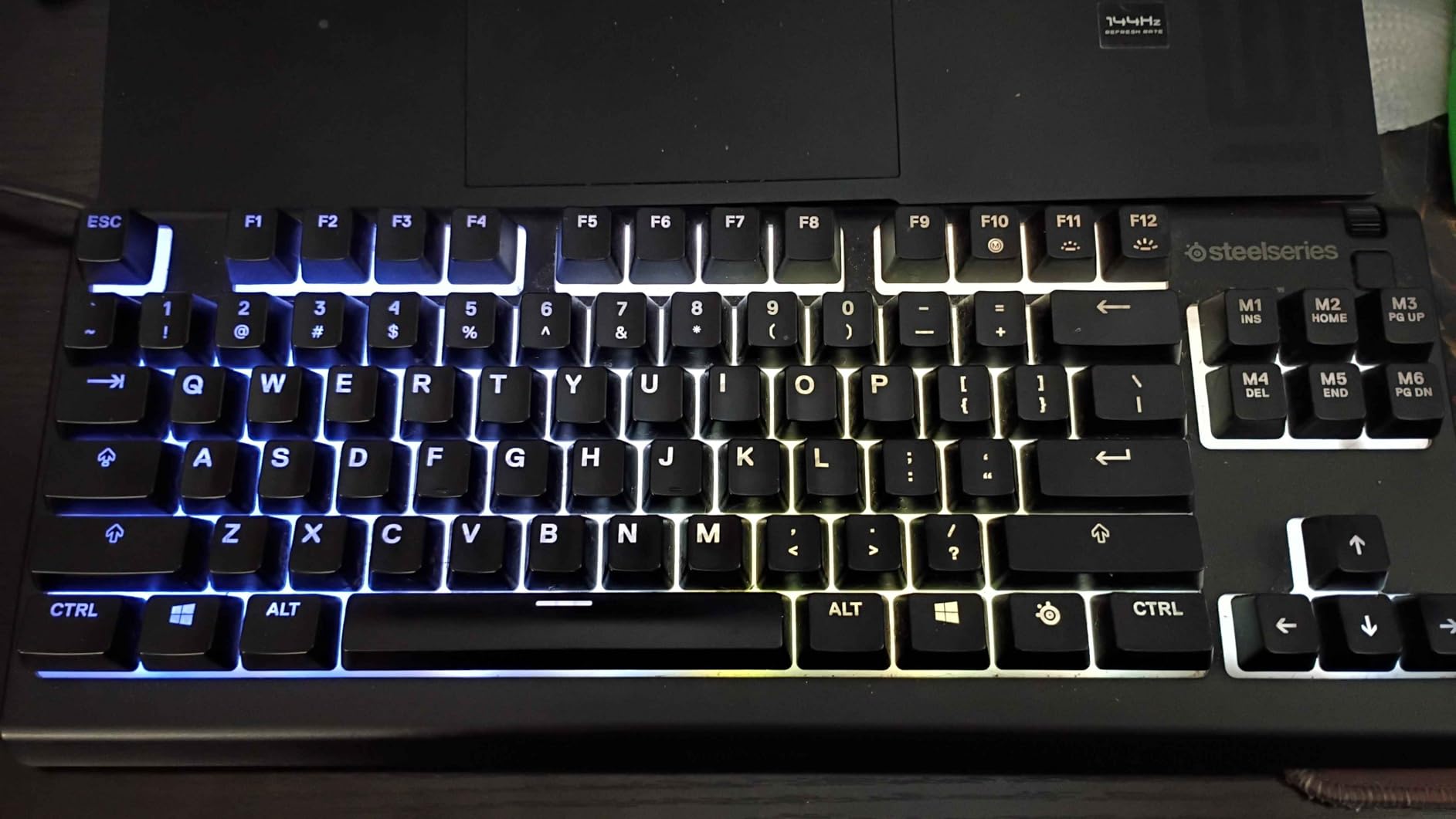 SteelSeries Apex 3 TKL RGB Gaming Keyboard – Tenkeyless Compact Form Factor - 8-Zone RGB Illumination – IP32 Water & Dust Resistant – Whisper Quiet Gaming Switch – Gaming Grade Anti-Ghosting,Black customer photo 1