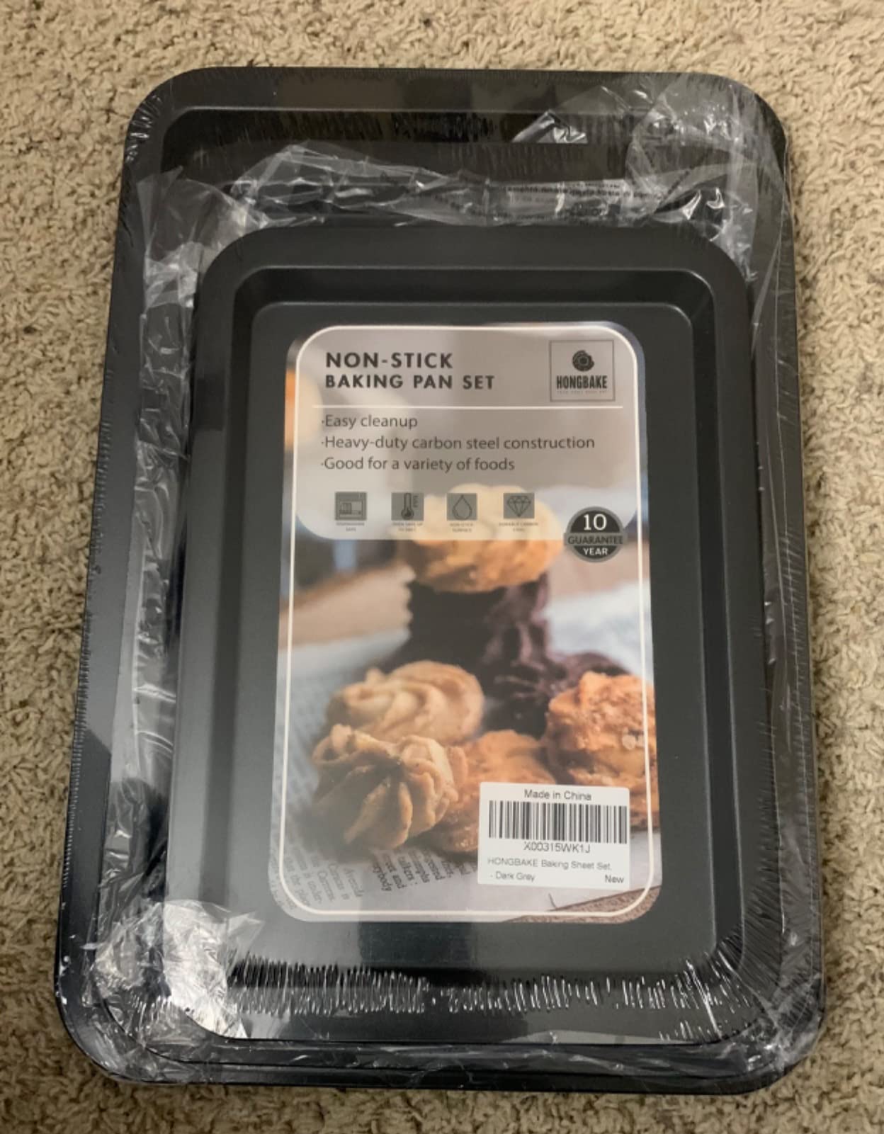 HONGBAKE Ceramic Baking Sheet Pan Set of 3, Easy to Grab, Non-Toxic customer photo 1