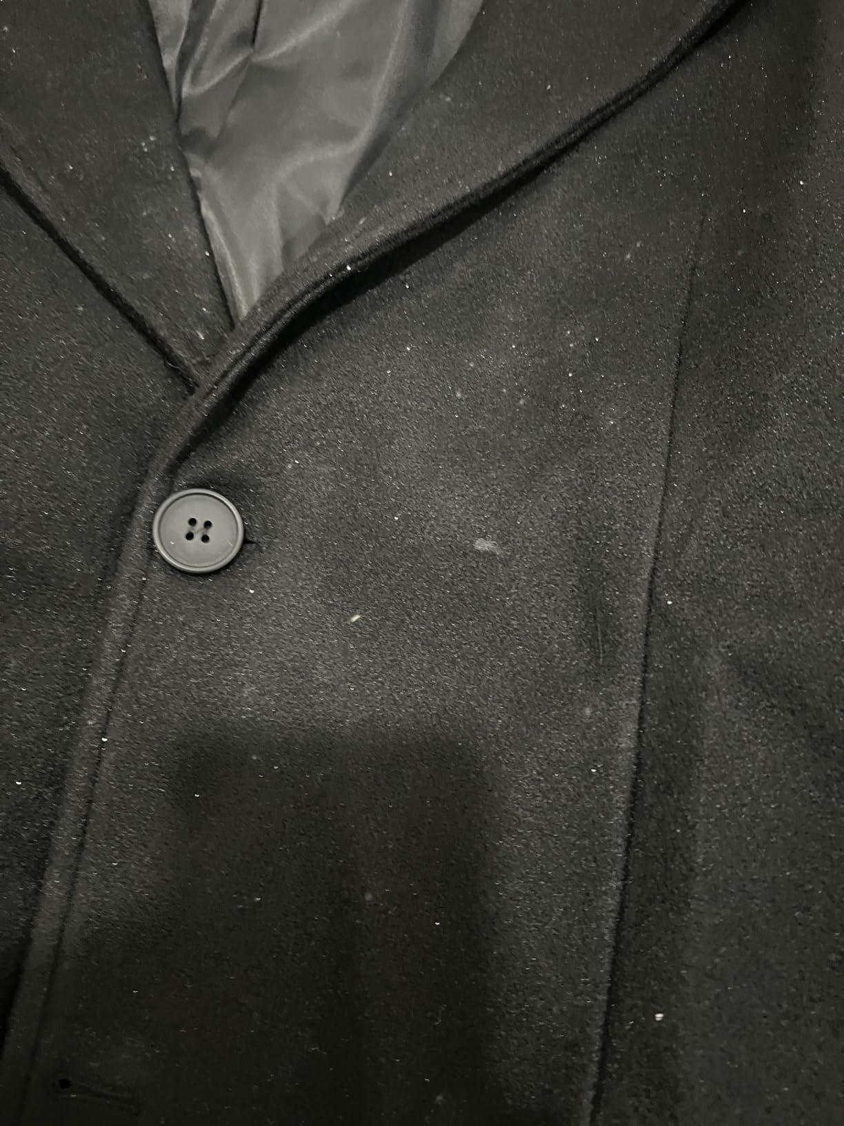 SOMTHRON Mens Trench Coat Single Breasted Long Pea Coat Overcoat | Notched Lapel, Slim Fit, Big and Tall, Business Formal Casual Suit Jacket, Winter Warm Windbreaker, Black Wool Dress Coat customer photo 2