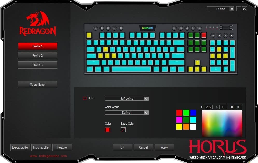 Redragon K619 Horus RGB Mechanical Keyboard, Ultra-Thin Designed Wired Gaming Keyboard w/Low Profile Keycaps, Dedicated Media Control & Linear Red Switch, Pro Software Supported customer photo 2