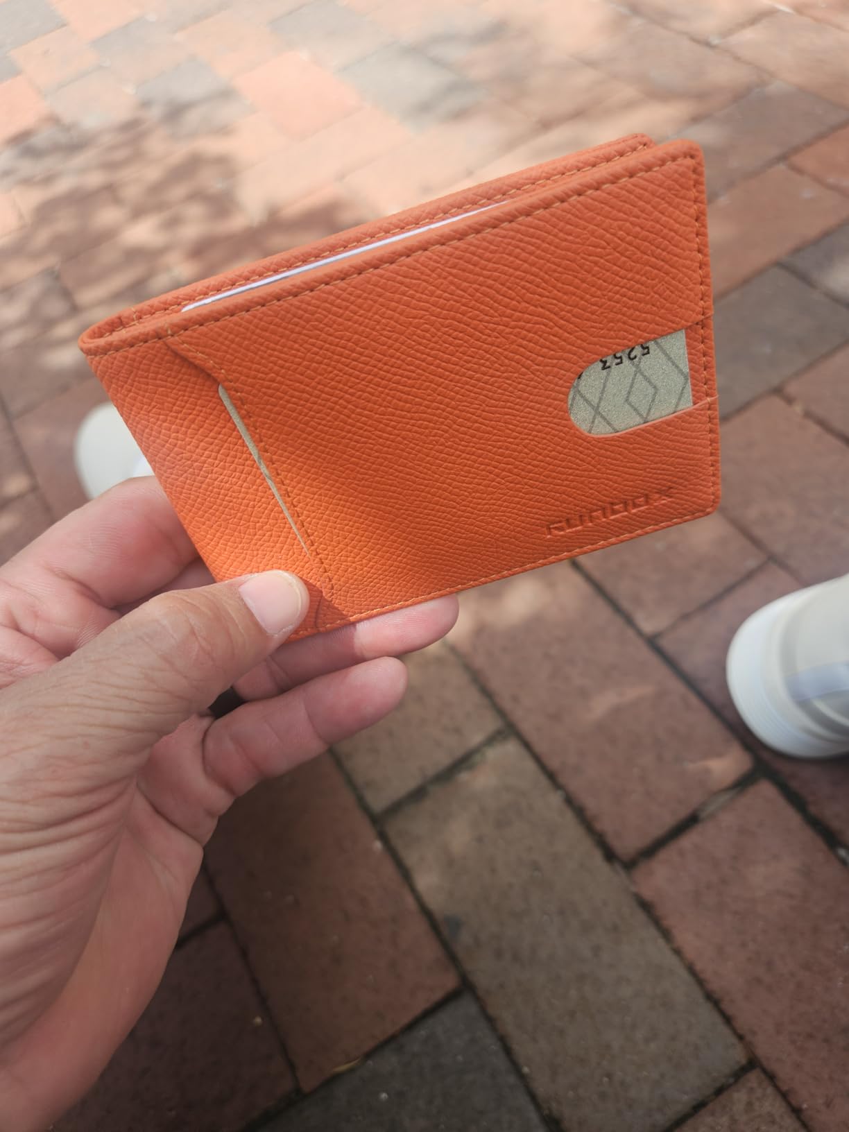 RUNBOX Slim Wallet for Men - RFID Blocking Leather Bifold with Money Clip customer photo 2