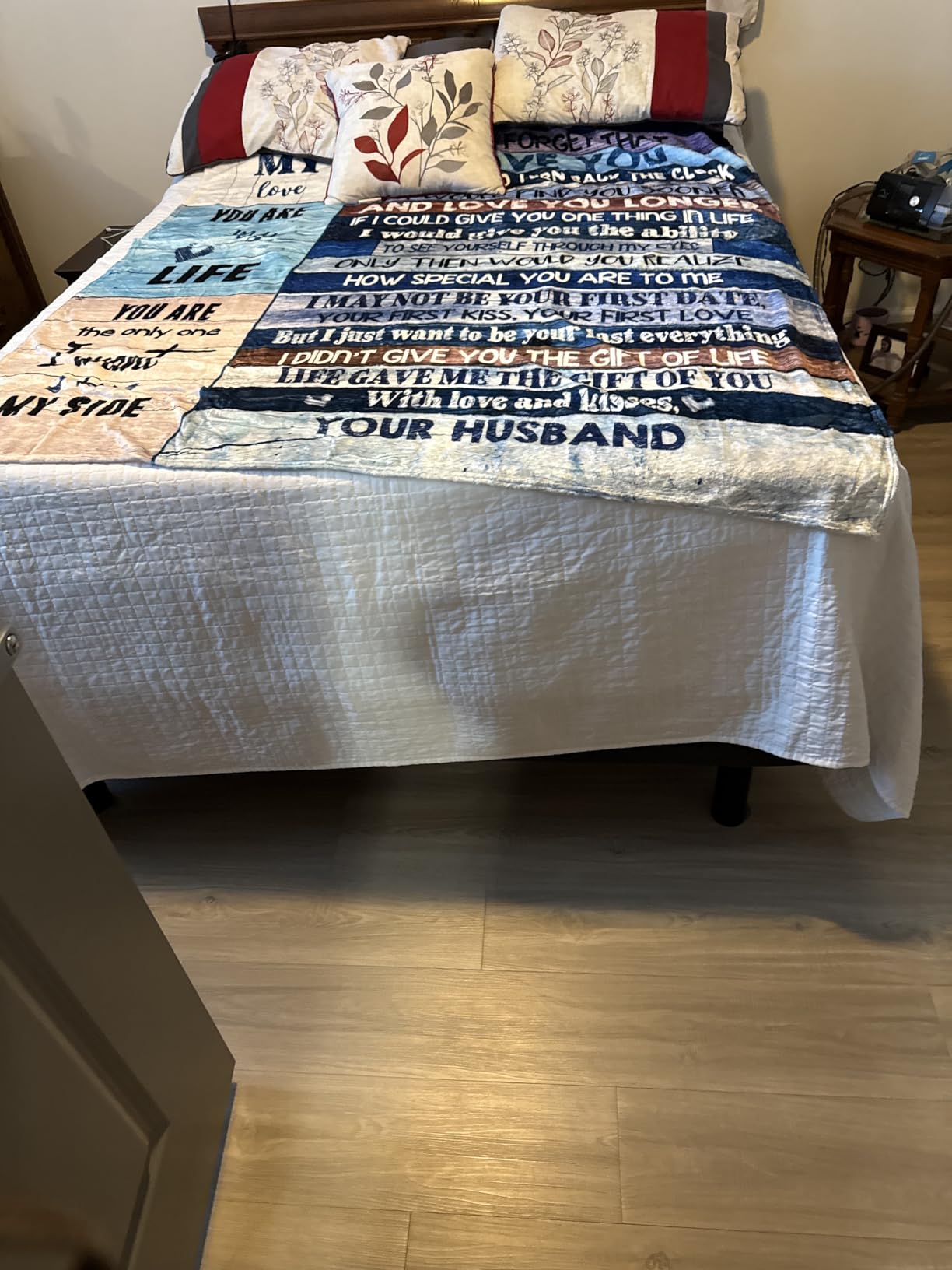 BASAO Anniversary Romantic Gift for Women, to My Wife Blanket from Husband customer photo 2