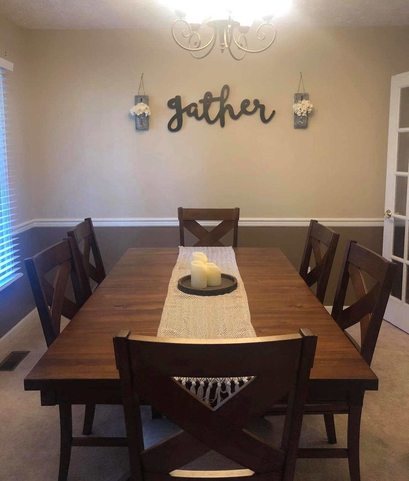 DII Woven Basic Tabletop Collection Chevron Table Runner, 15x72, Off-White customer photo 1