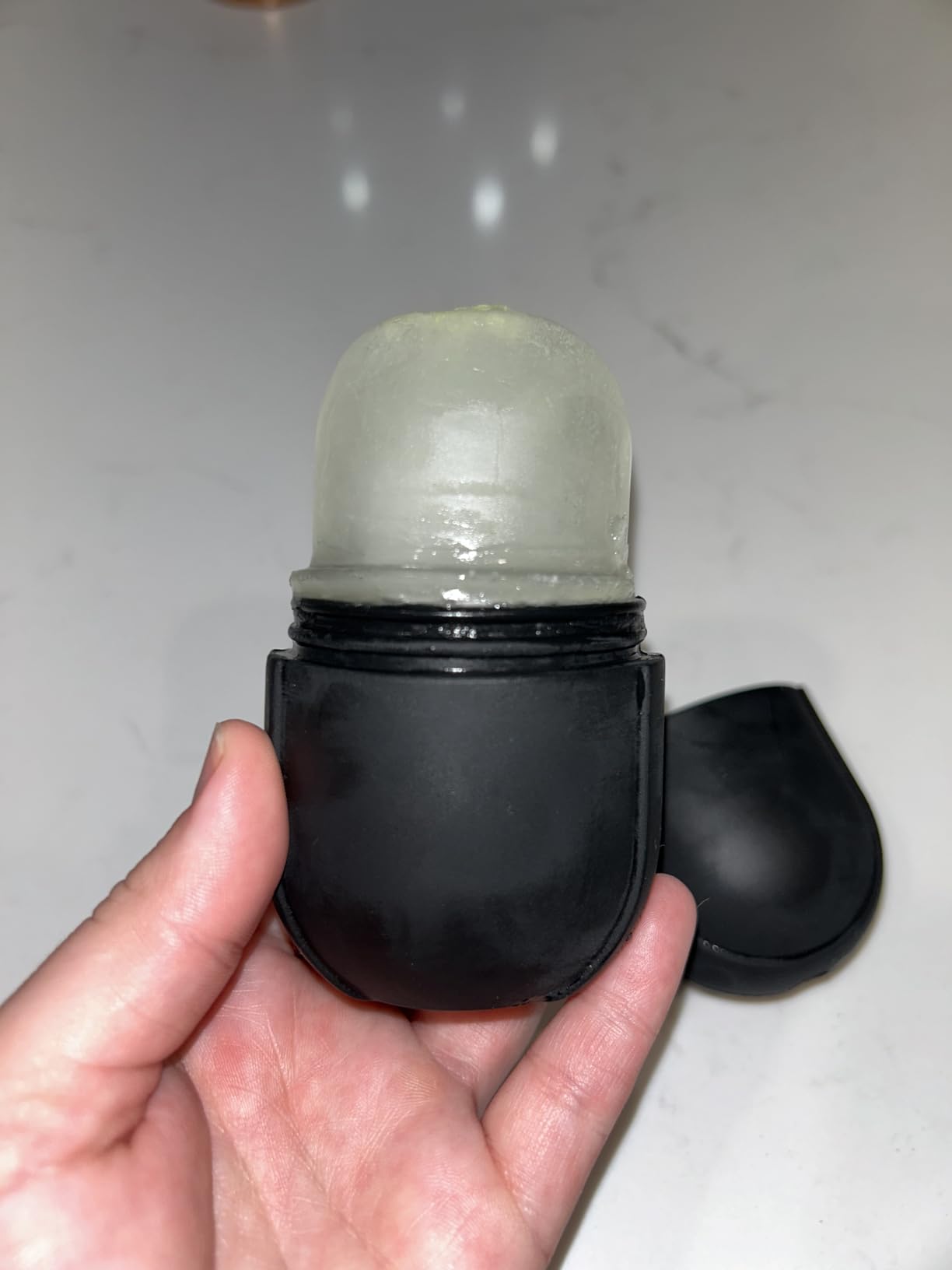 Ice Roller for Face and Eye, Ice Face Roller, Ice Roller Skin Care Tools Gifts for Women , Preppy Cute Silicone Ice Mold Stuff for Beauty(Black) customer photo 1