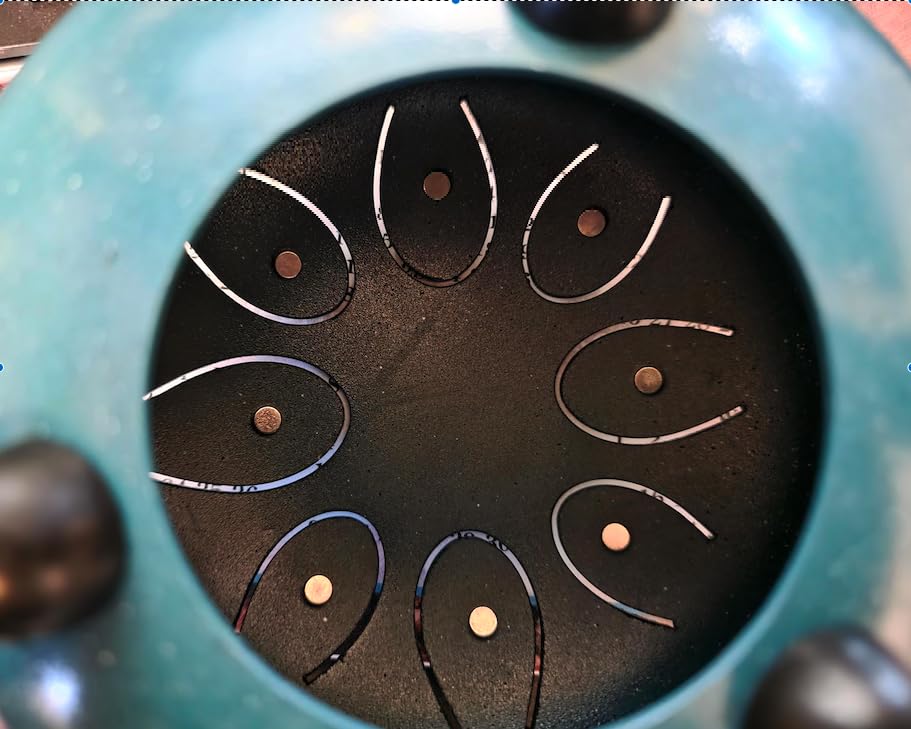 REGIS Steel Tongue Drum 6 Inch 8 Notes, Rain Drum Style Calming Percussion Instrument for Relaxation & Meditation, Musical Gift for Adults & Beginners(malachite) customer photo 2
