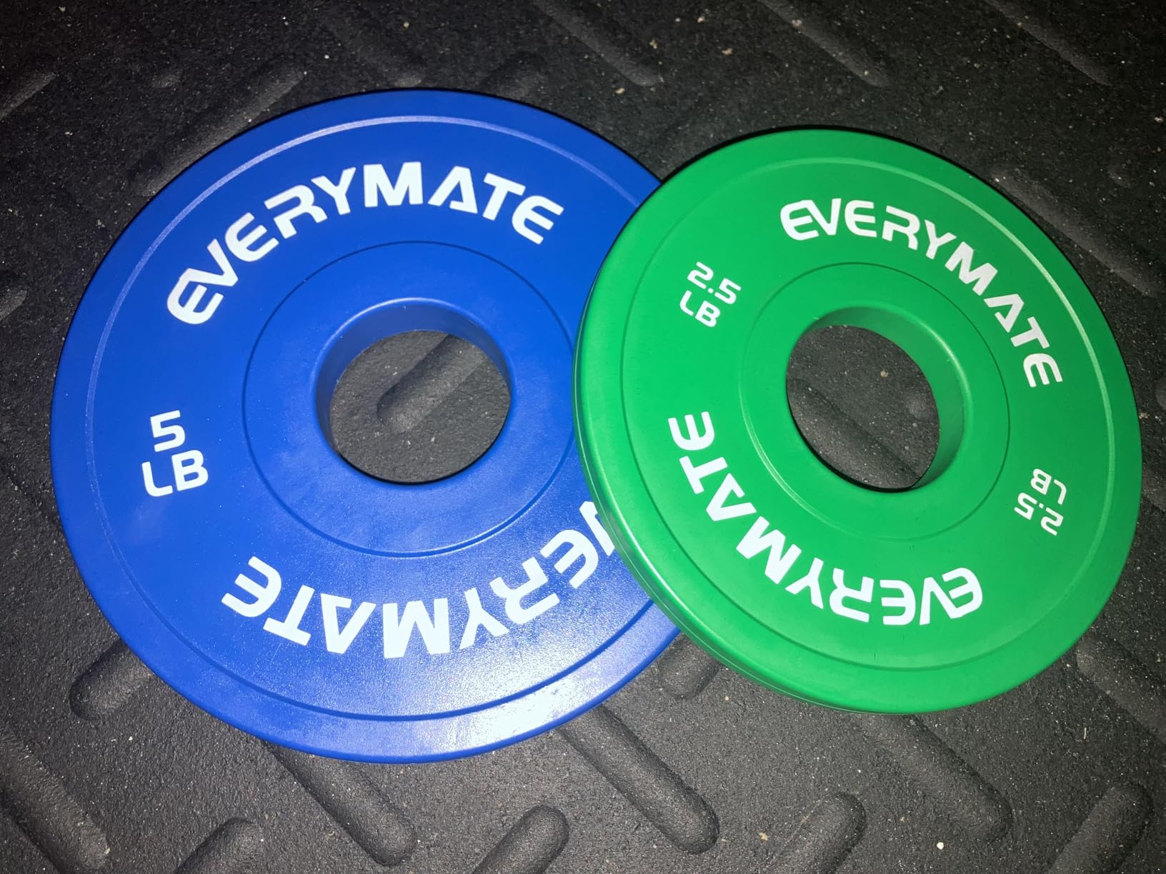 EVERYMATE Change Weight Plates 1.25LB 2.5LB 5LB Set Fractional Plate Olympic Bumper Plates for Cross Training Bumper Weight Plates Steel Insert Strength Training Weight Plates customer photo 1