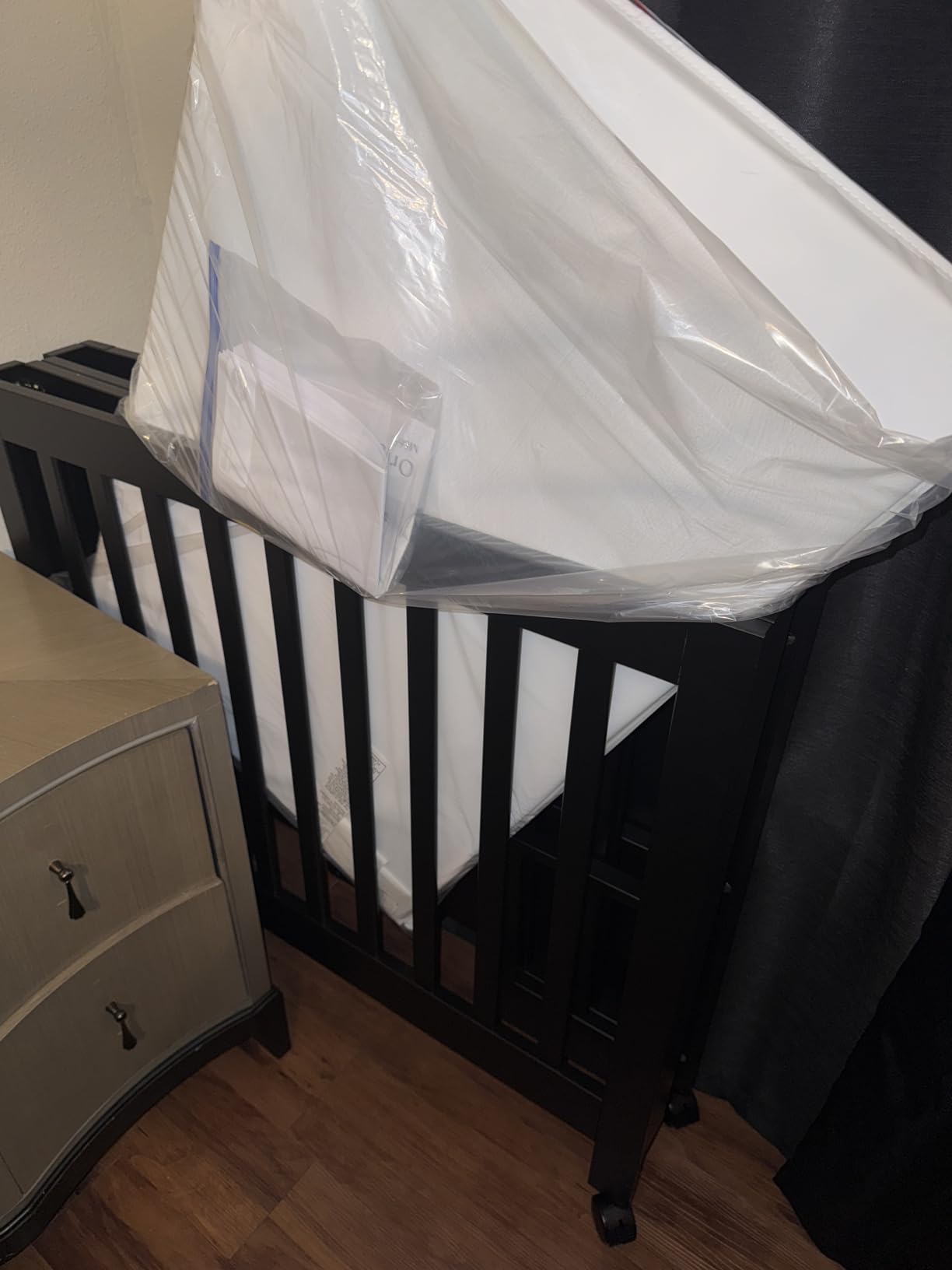 Babyletto Origami Mini Portable Crib, GREENGUARD Certified, Light Sage customer photo 2