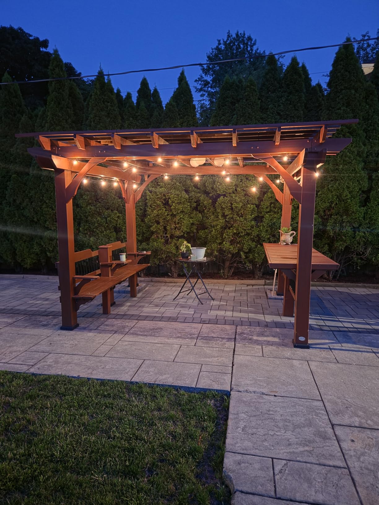 Outdoor String Lights, 55(50+5) FT 25 Bulbs IP65 Waterproof Patio Lights customer photo 1