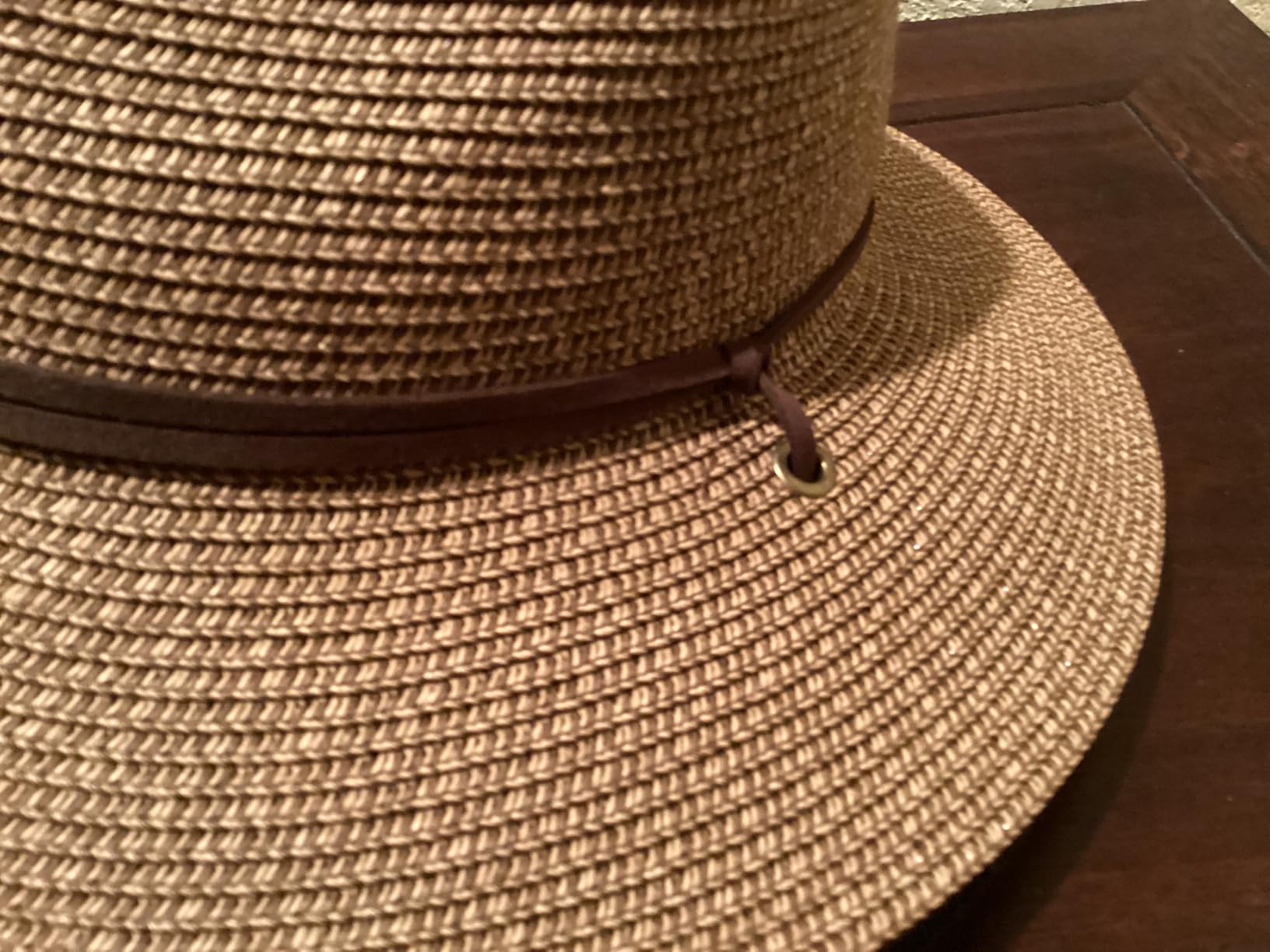 FURTALK Sun Hat Panama Fedora Straw Beach Hat with Wind Lanyard UPF customer photo 1