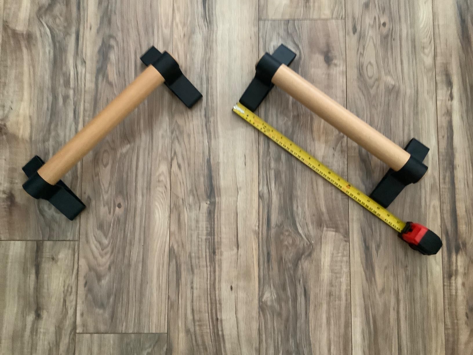 SELEWARE Wood Push Up Bars Steel Calisthenic Parallette Bars Handstand Bars customer photo 2