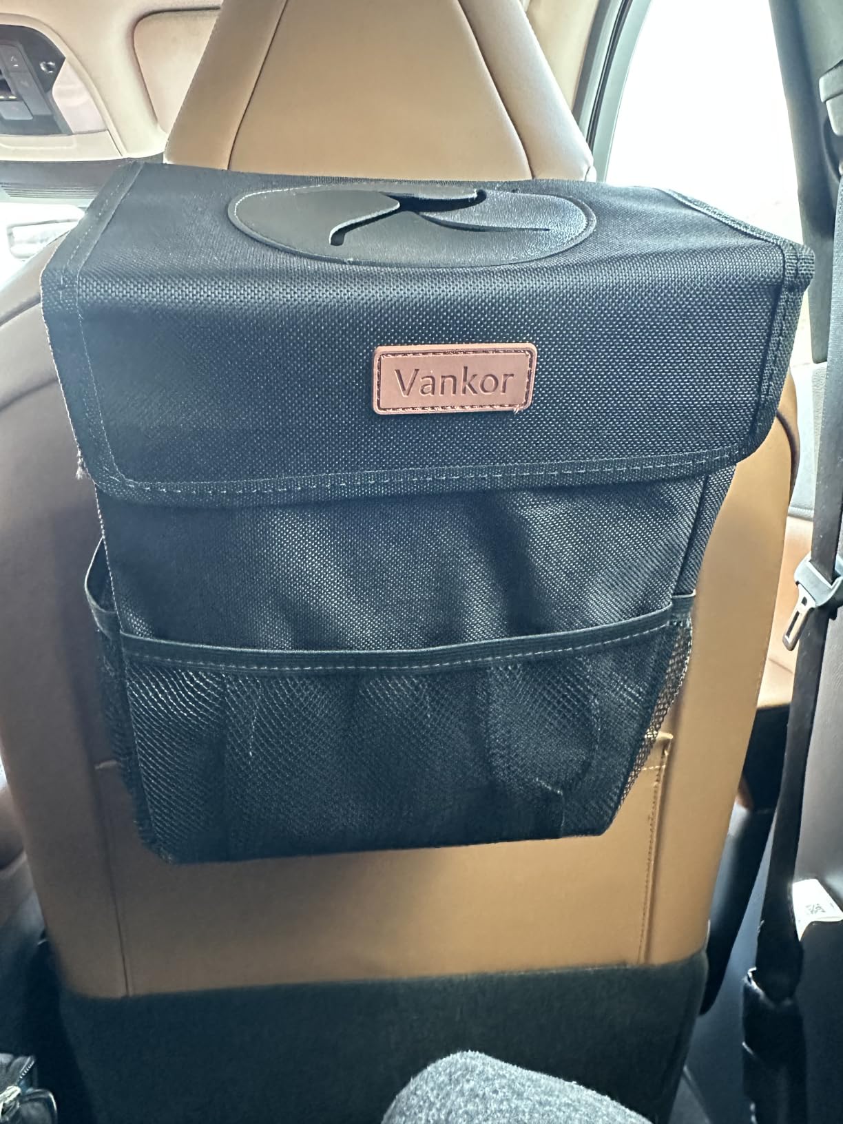 Vankor Car Trash Can with Lid Leak Proof Car Accessories for Women customer photo 1
