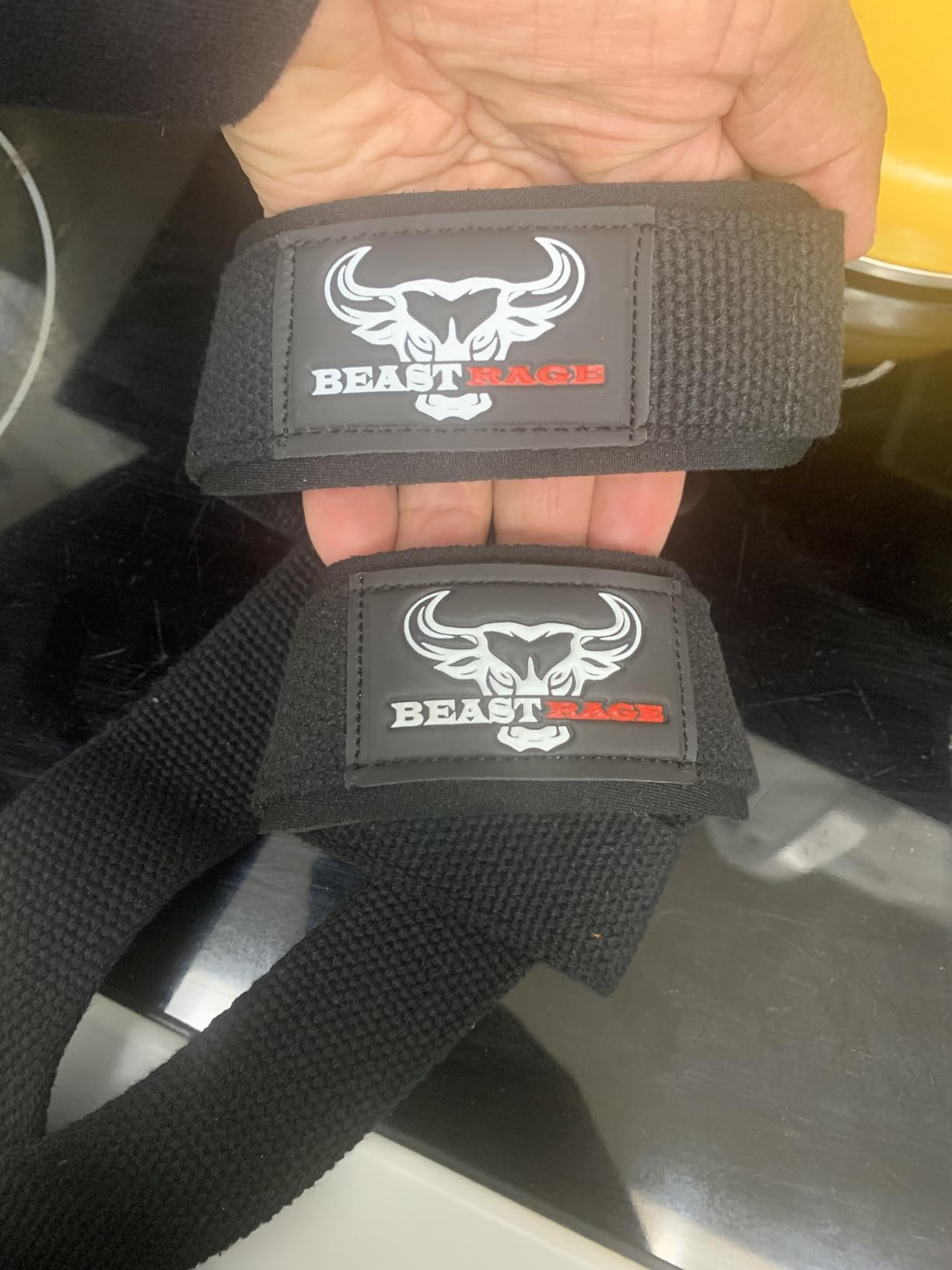 BEAST RAGE Lifting Wrist Straps for Weightlifting, Straps Gym Grip Power Workouts Lifting Straps Padded Neoprene & Premium Cotton Men Women, Deadlift Bodybuilding Exercise Lifting Straps customer photo 2