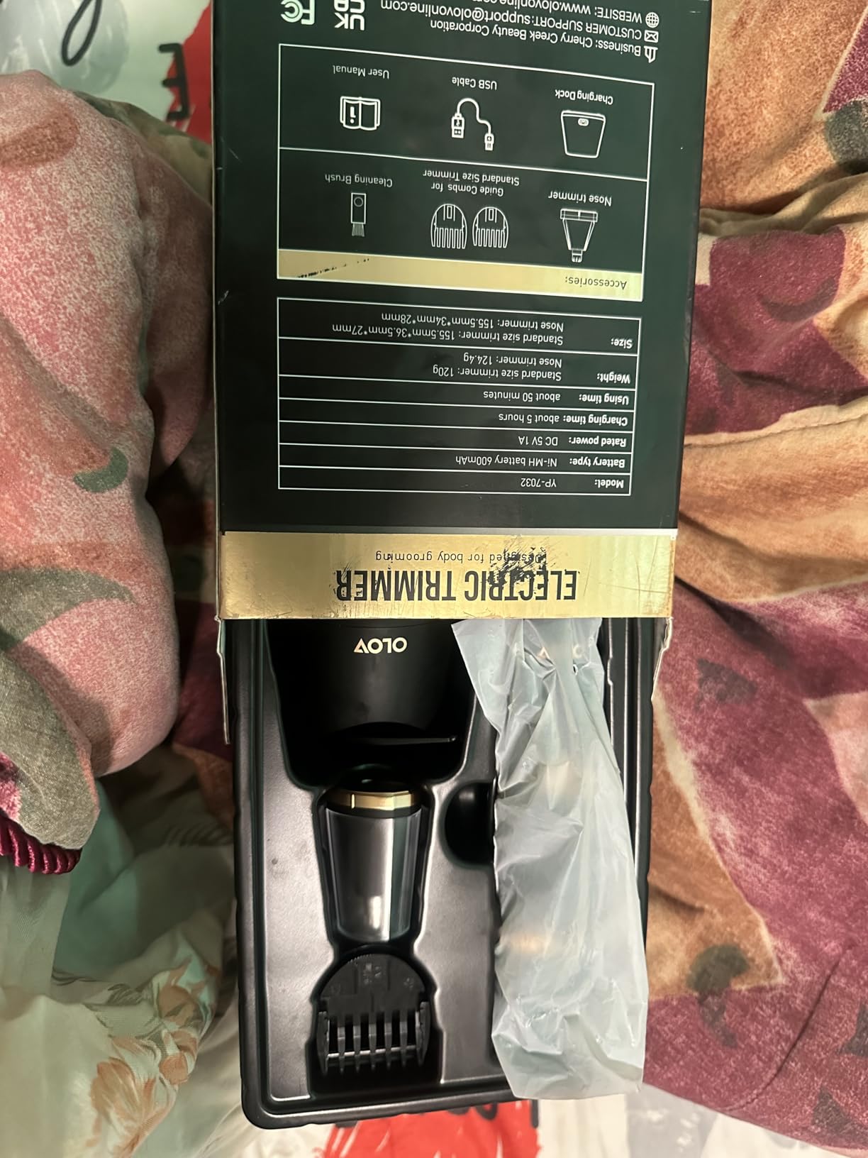 OLOV Electric Body Hair Trimmer - Groin Trimmer for Men - Bikini Trimmer Women - Wet/Dry Shaver Groomer, Replaceable Ceramic Blade Heads, USB Recharge Dock, Waterproof Hygiene Razor,Black customer photo 1