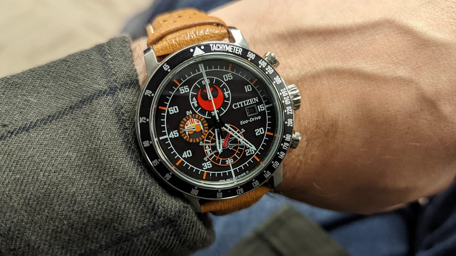 CITIZEN Men's Eco-Drive Rebel Pilot 44mm Stainless Steel CA0761-06W customer photo 2