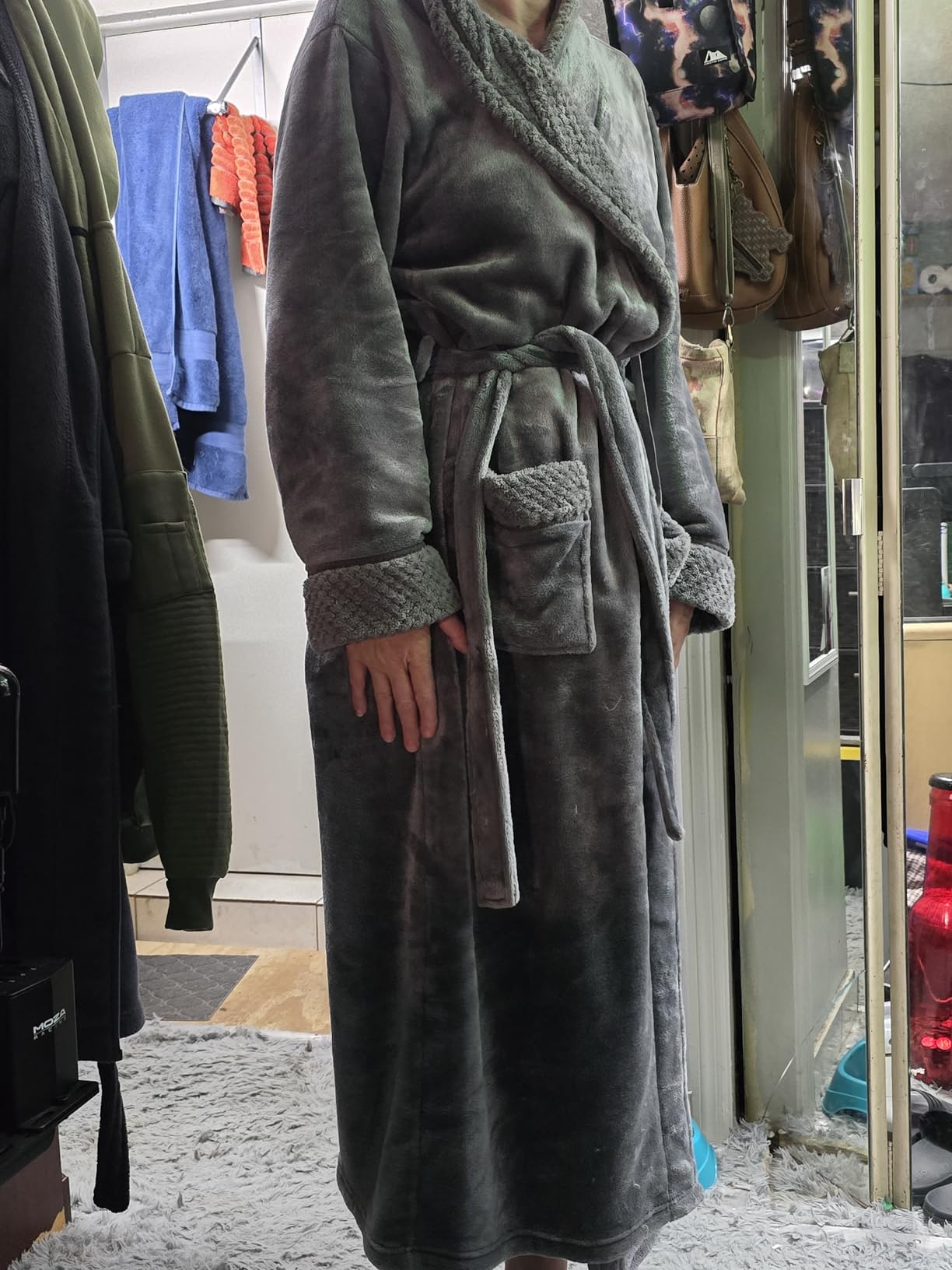 Luxury Ultra Soft Mens Robe Plush Fleece Long Bathrobe customer photo 2