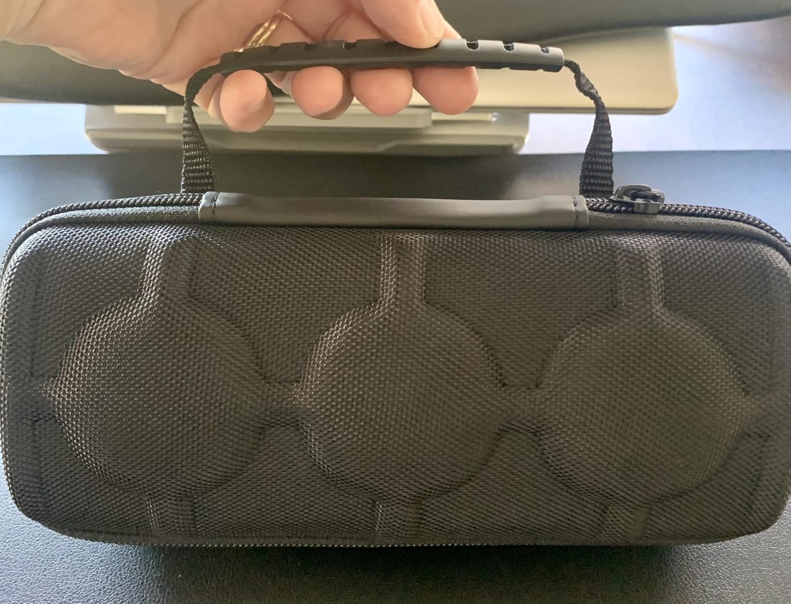 3 Slot Hard Watch Travel Case, Watch Roll Case Storage and Organizer for Men and Women, with anti-move watch pillow (Black fabric 3Slots) customer photo 2